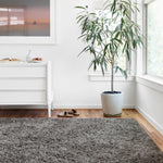 Loloi Mila Shag Charcoal Rug RUGS - synthetic Loloi