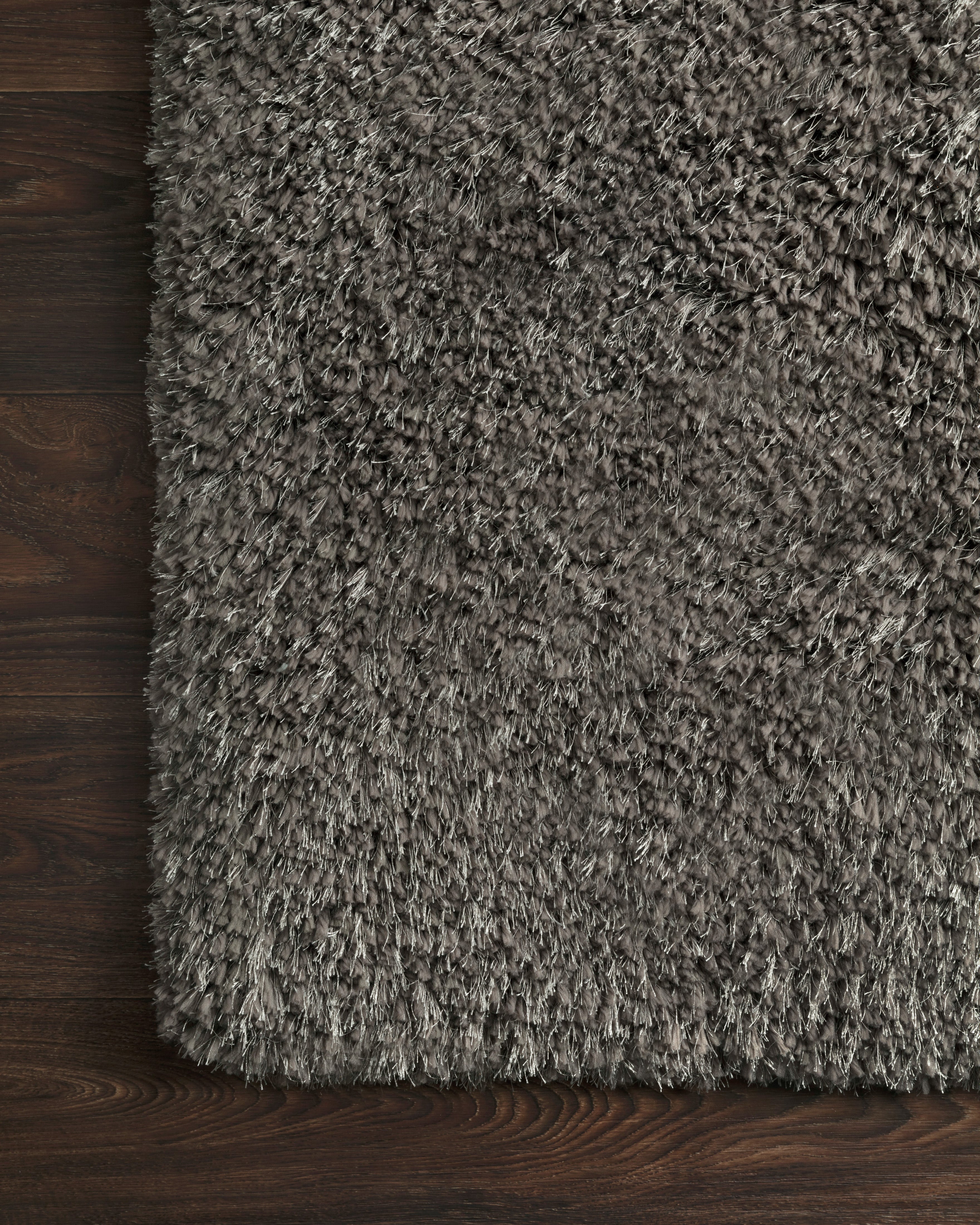 Loloi Mila Shag Charcoal Rug RUGS - synthetic Loloi