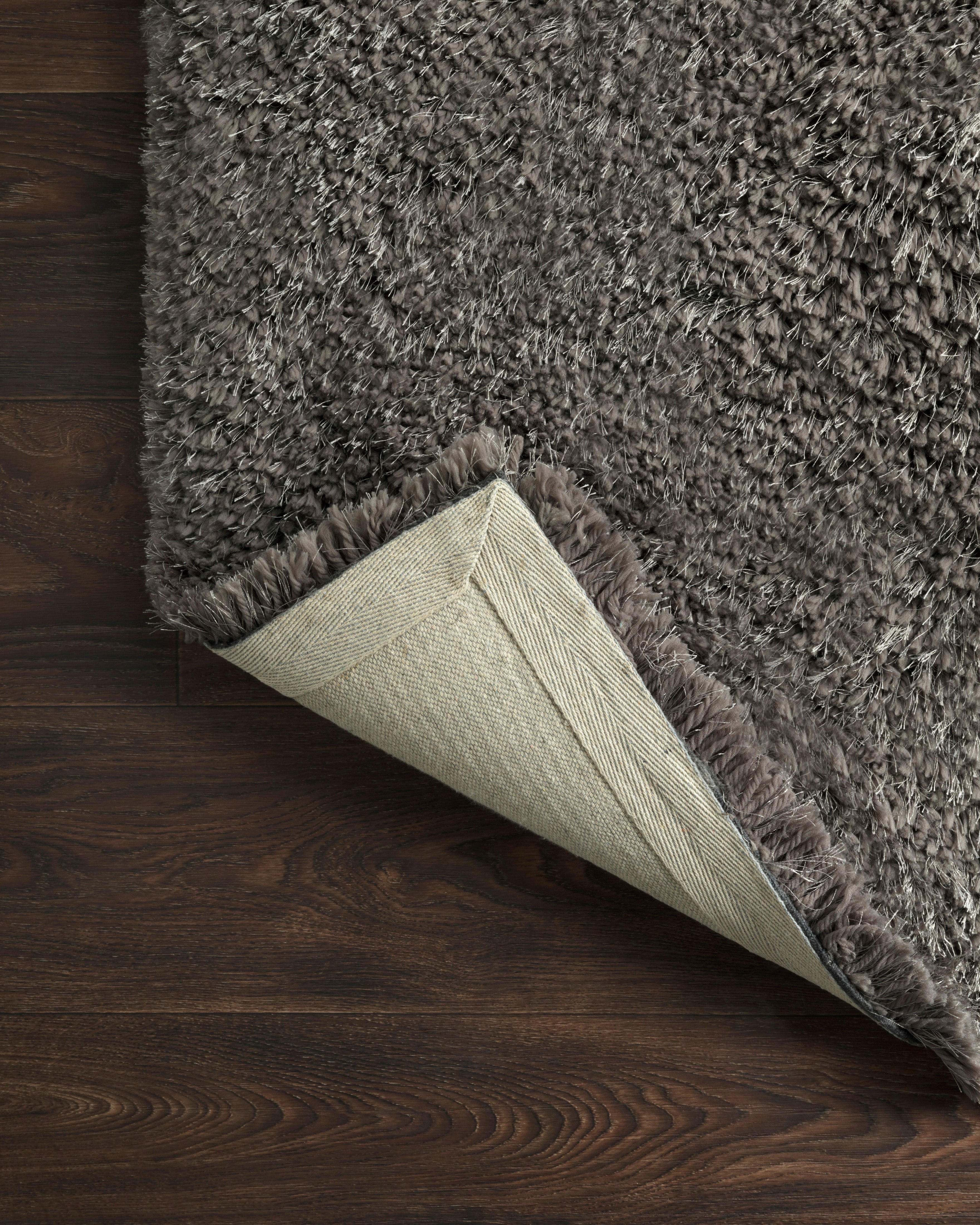 Loloi Mila Shag Charcoal Rug RUGS - synthetic Loloi