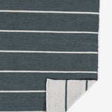 Ripple Slate Stripe Reversible Rug