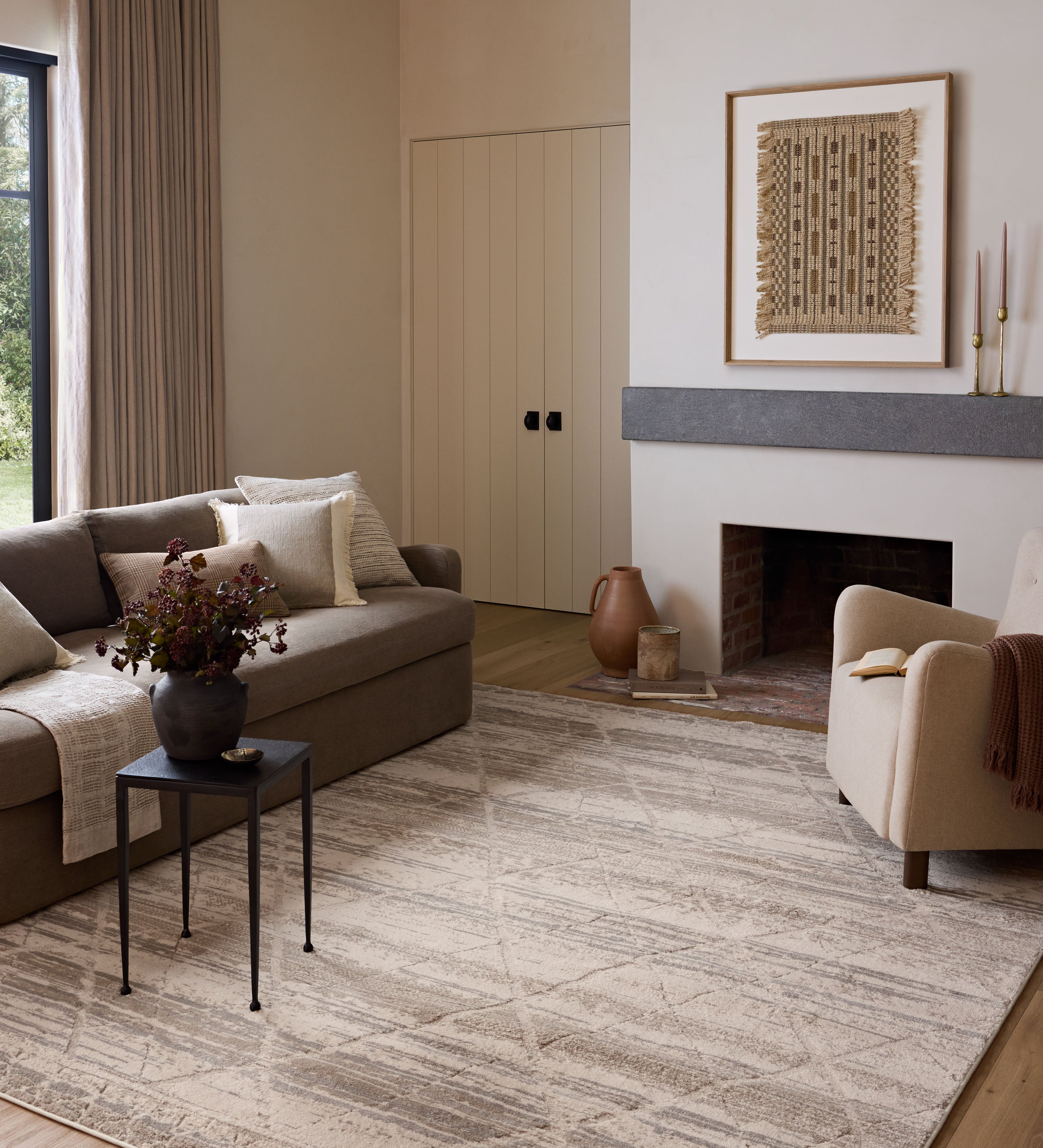 Amber Lewis x Loloi Monty Ivory / Natural RUGS - patterned Loloi