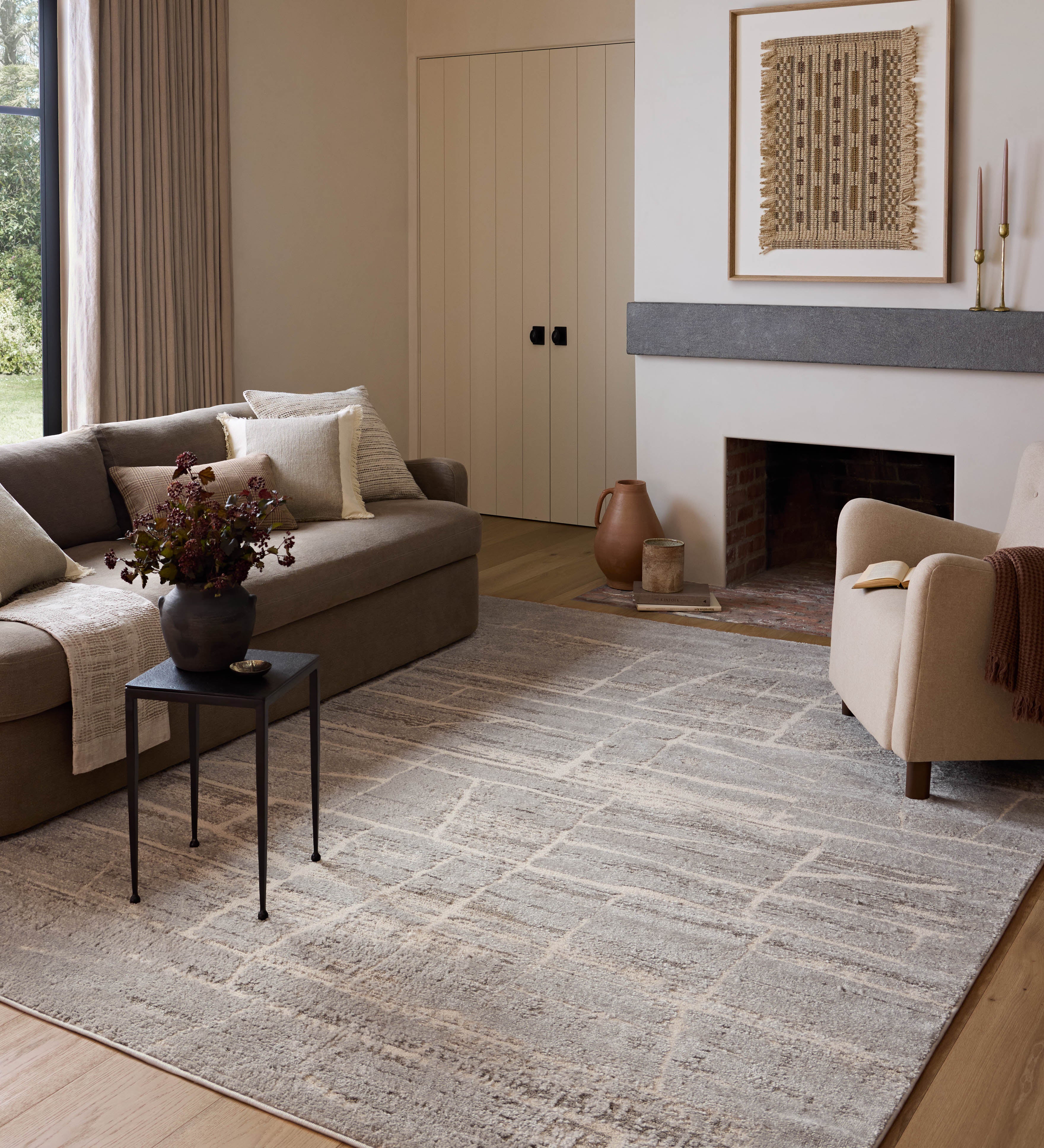 Amber Lewis x Loloi Monty Natural / Mist RUGS - patterned Loloi