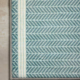 Chris Loves Julia x Loloi Marvin Blue / Ivory Bath Mat - Rug & Weave