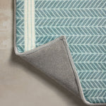 Chris Loves Julia x Loloi Marvin Blue / Ivory Bath Mat - Rug & Weave