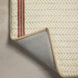 Chris Loves Julia x Loloi Marvin Ivory / Brick Bath Mat - Rug & Weave
