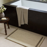 Chris Loves Julia x Loloi Marvin Ivory / Charcoal Bath Mat - Rug & Weave