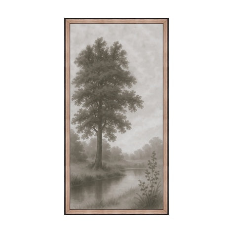 "Misty Grove I" Framed Linen Print