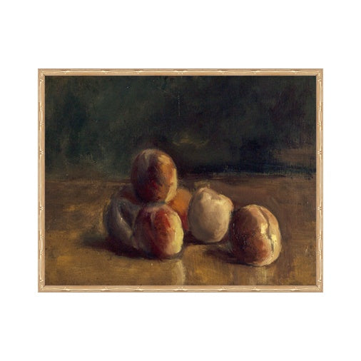 IN STORE - "Vintage Peaches" Framed Linen Texture Art ARTWORK - in store Northwood Collection