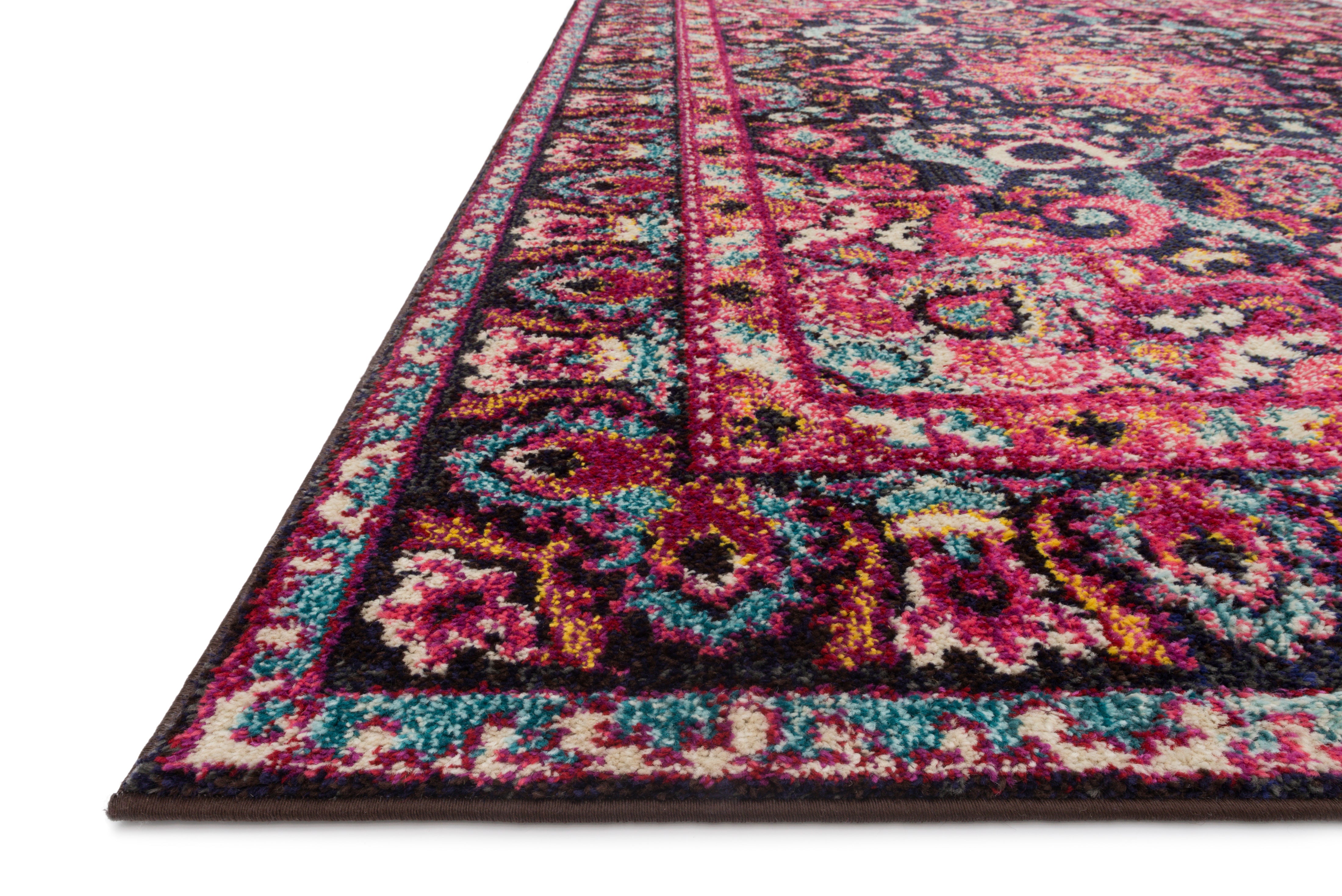 Loloi Nadia Midnight / Pink Rug Loloi
