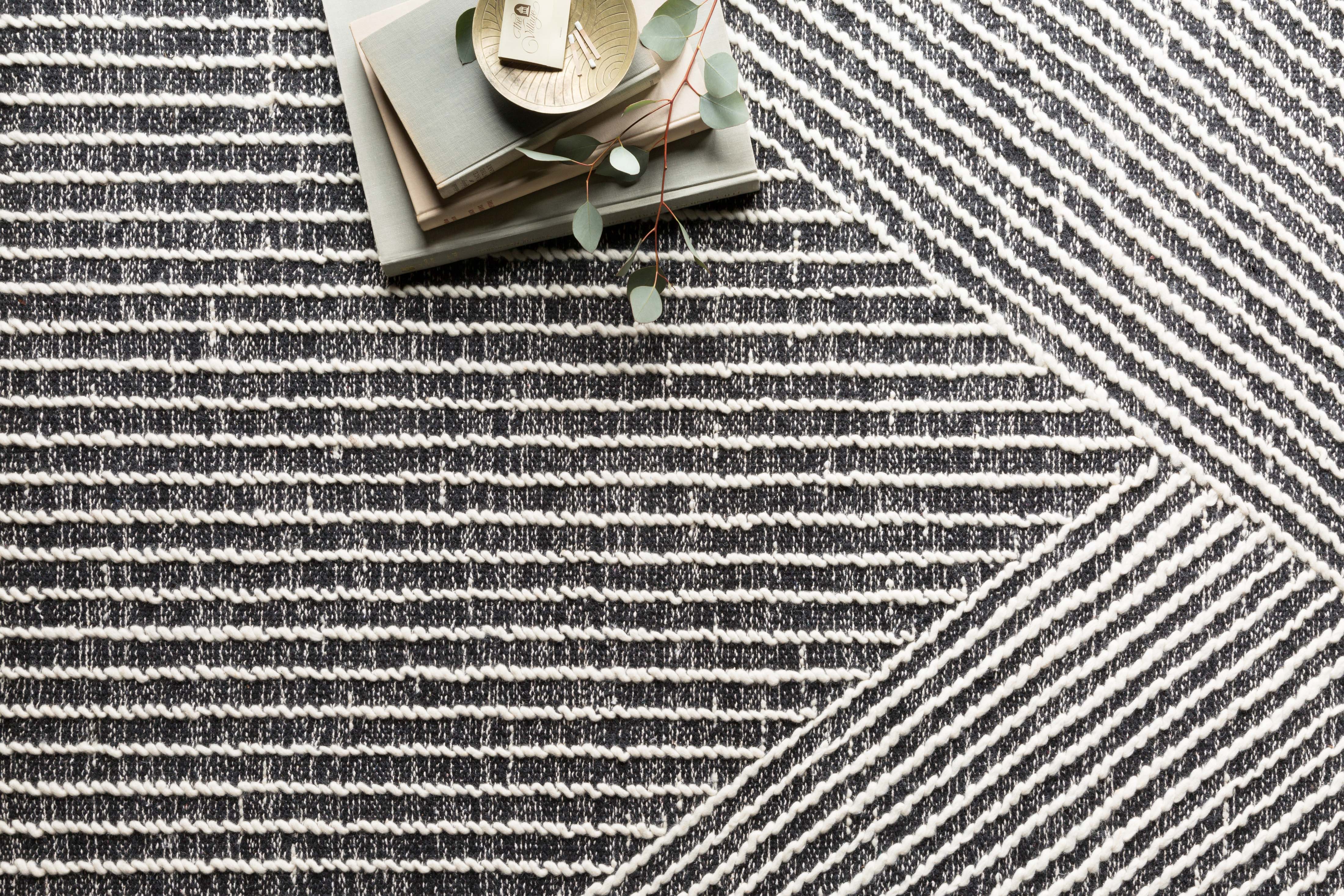 Magnolia Home By Joanna Gaines x Loloi Newton Charcoal / Ivory Rug RUGS - wool Loloi