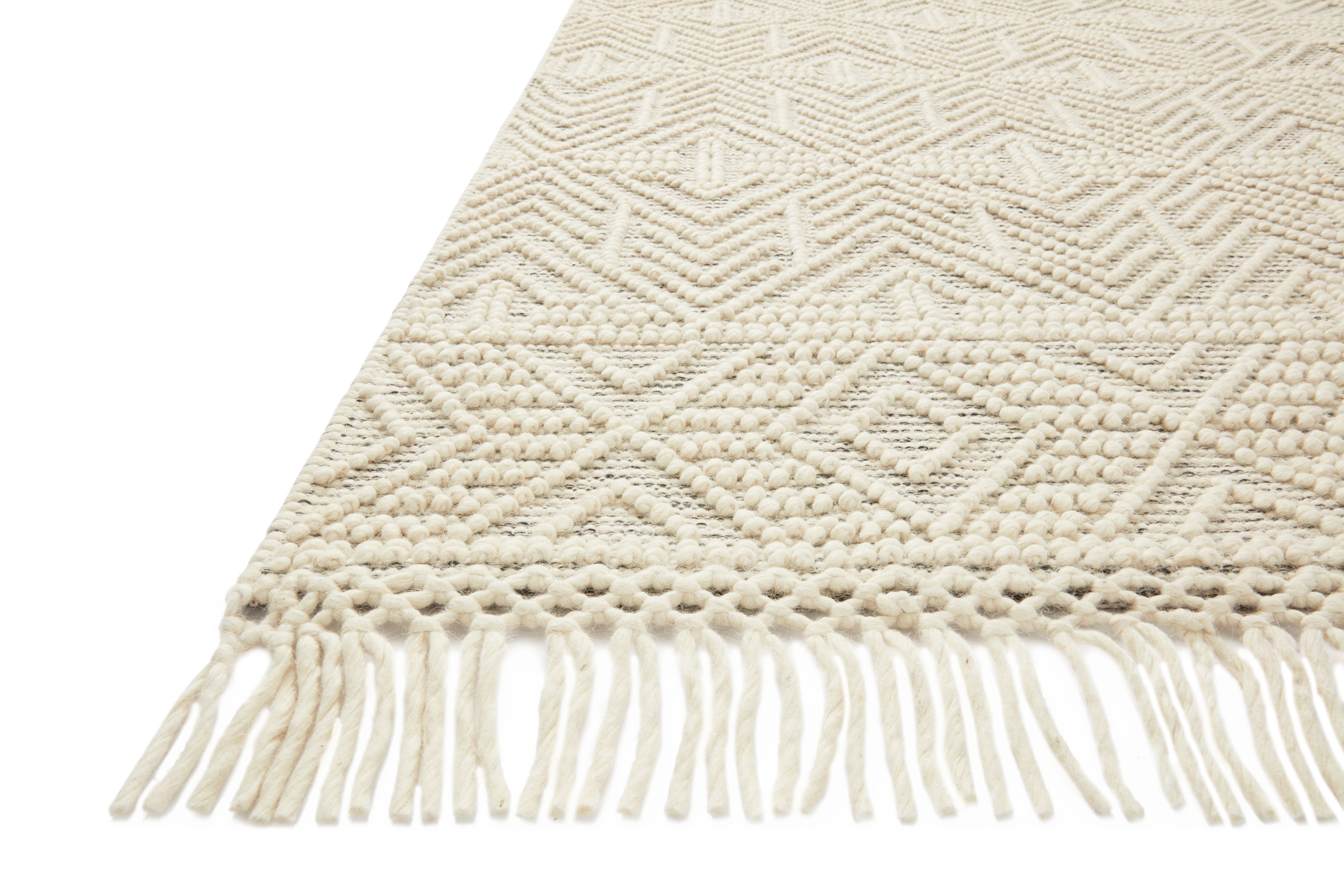 Loloi Noelle Ivory / Black Rug RUGS - wool Loloi