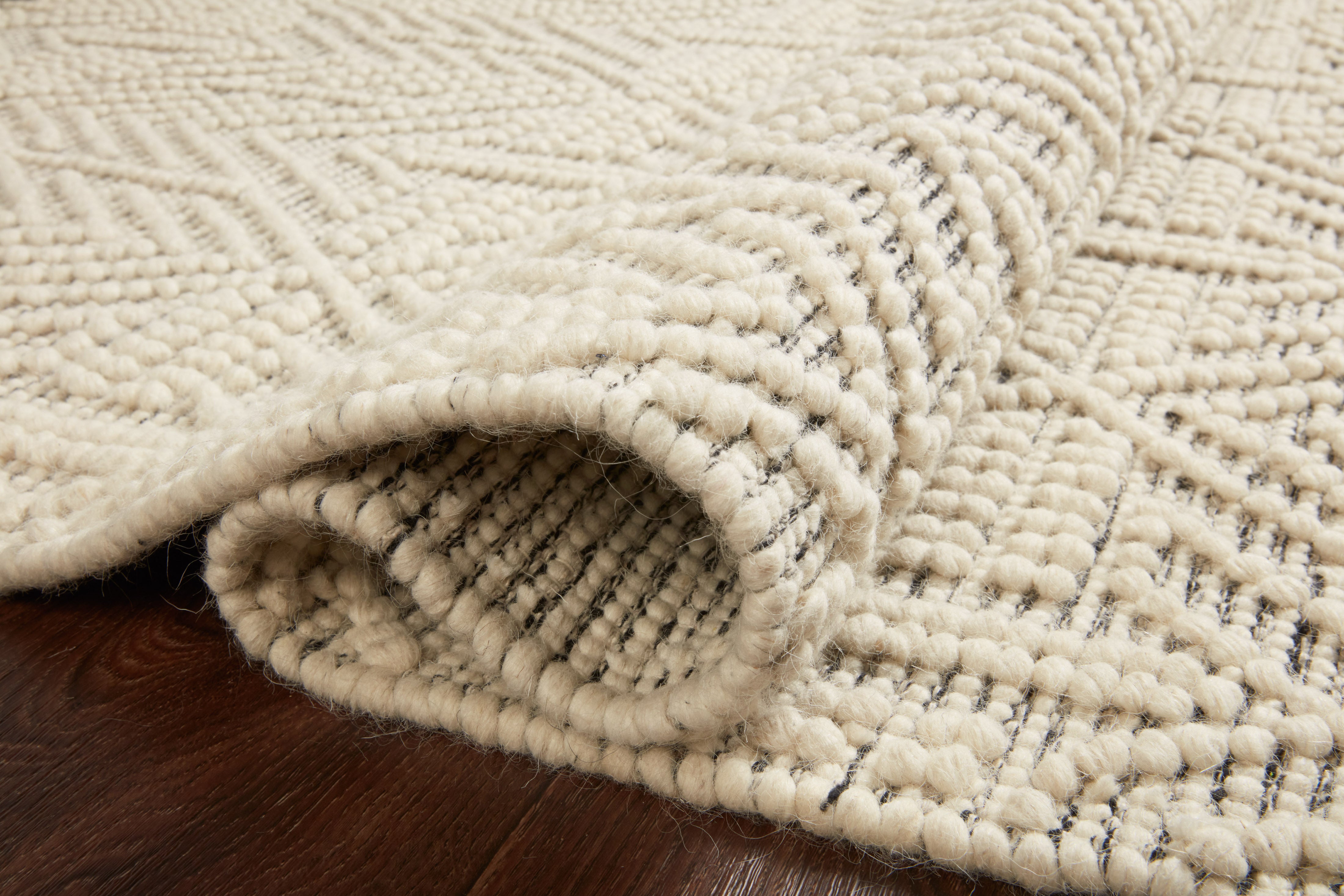 Loloi Noelle Ivory / Black Rug RUGS - wool Loloi