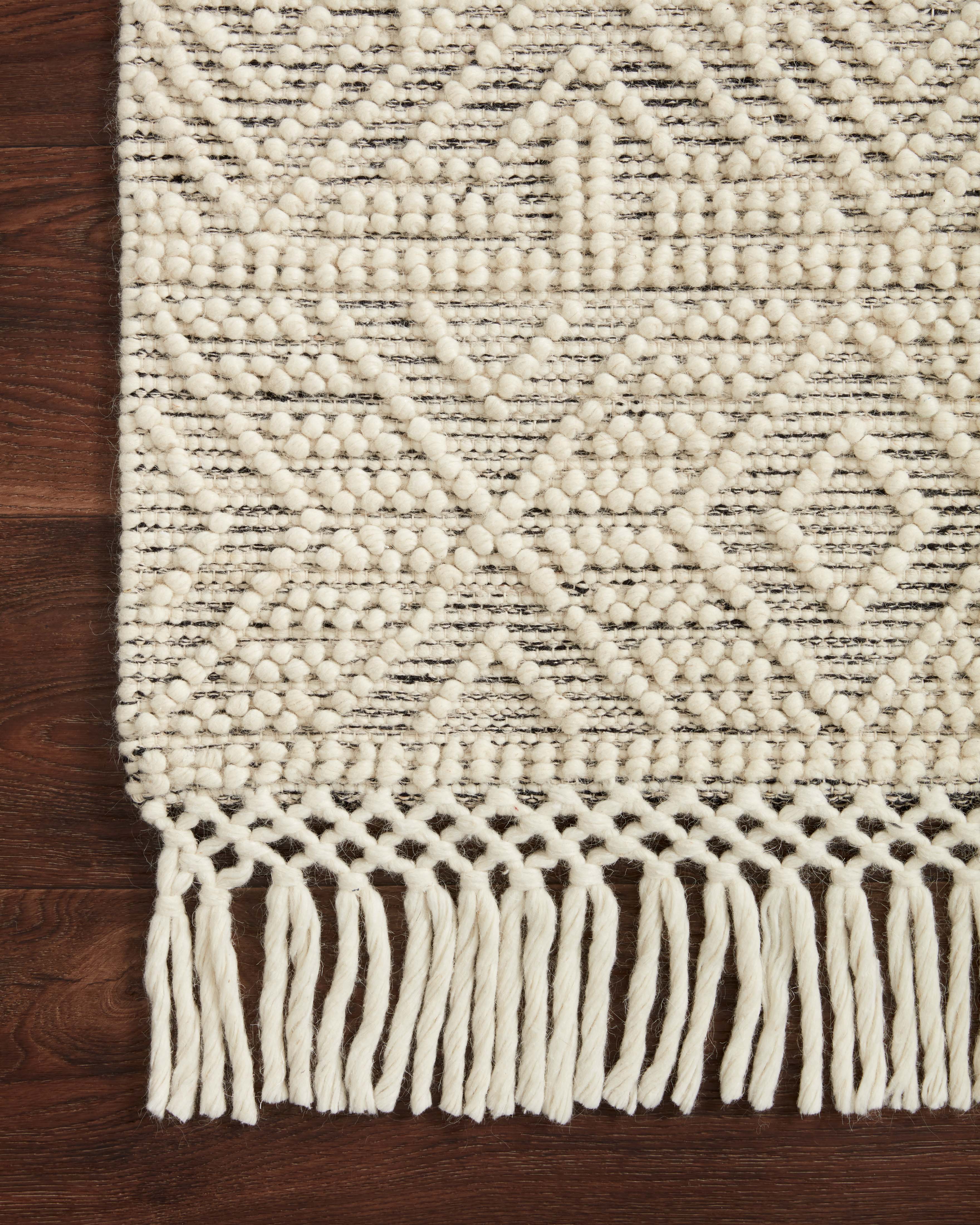 Loloi Noelle Ivory / Black Rug RUGS - wool Loloi