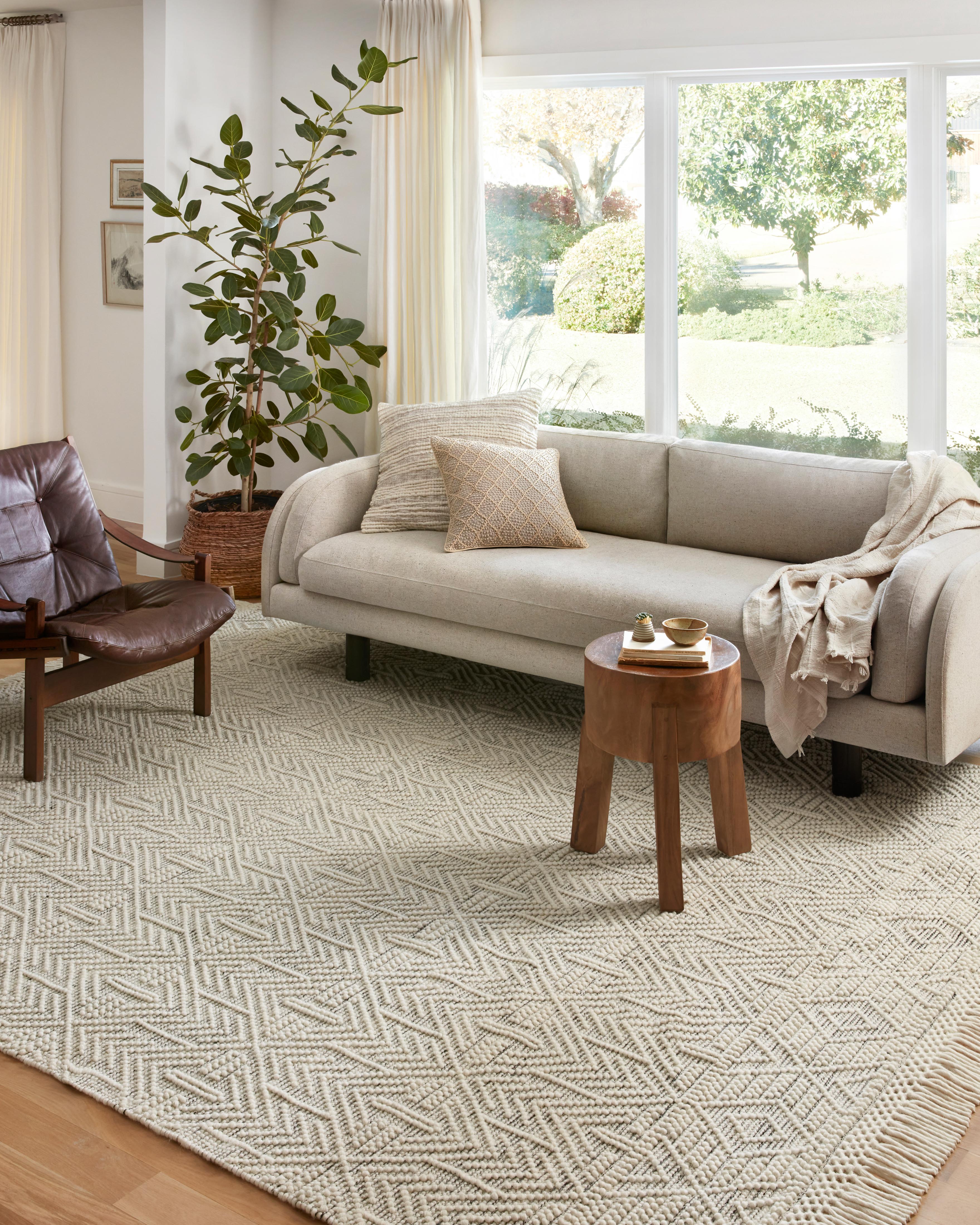 Loloi Noelle Ivory / Black Rug No.1 RUGS - wool Loloi