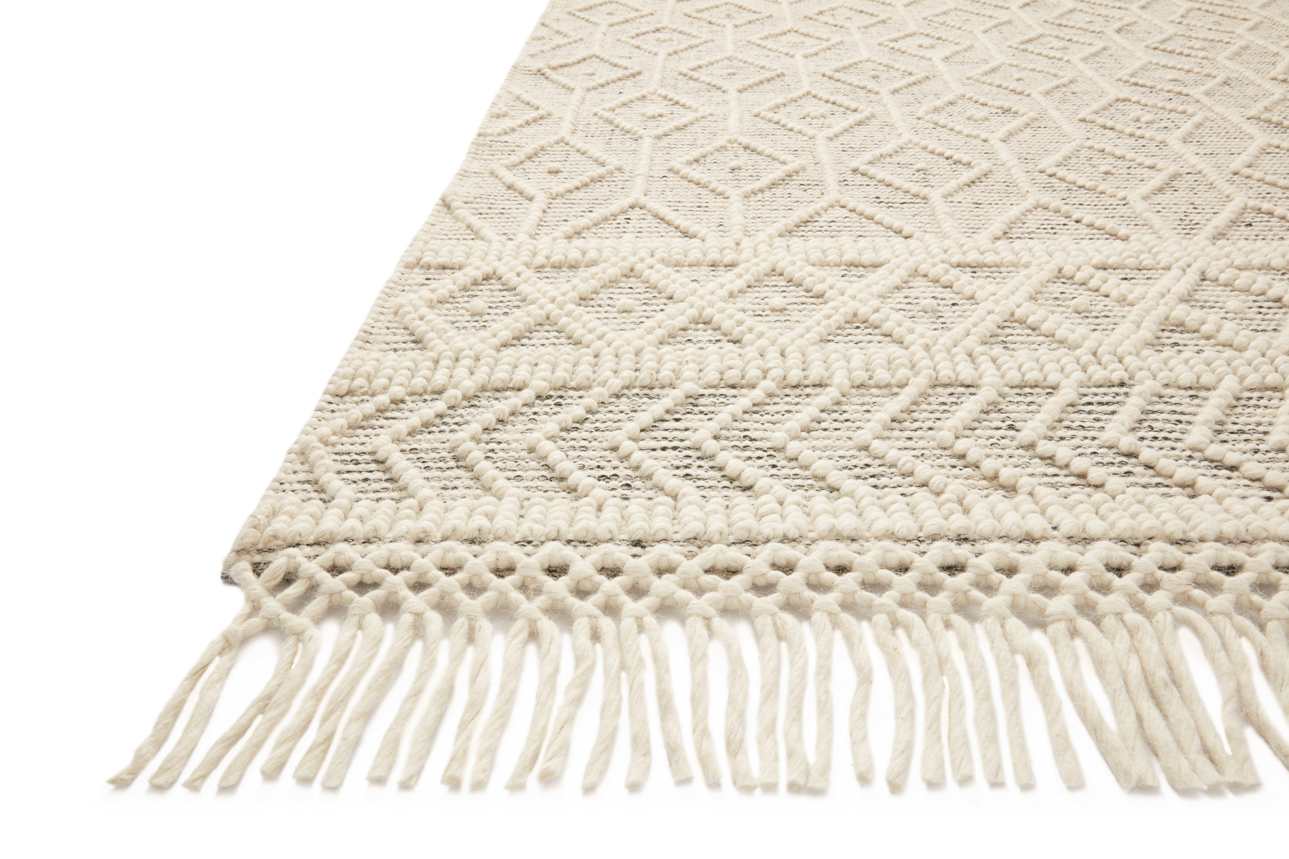 Loloi Noelle Ivory / Black Rug No.2 RUGS - wool Loloi