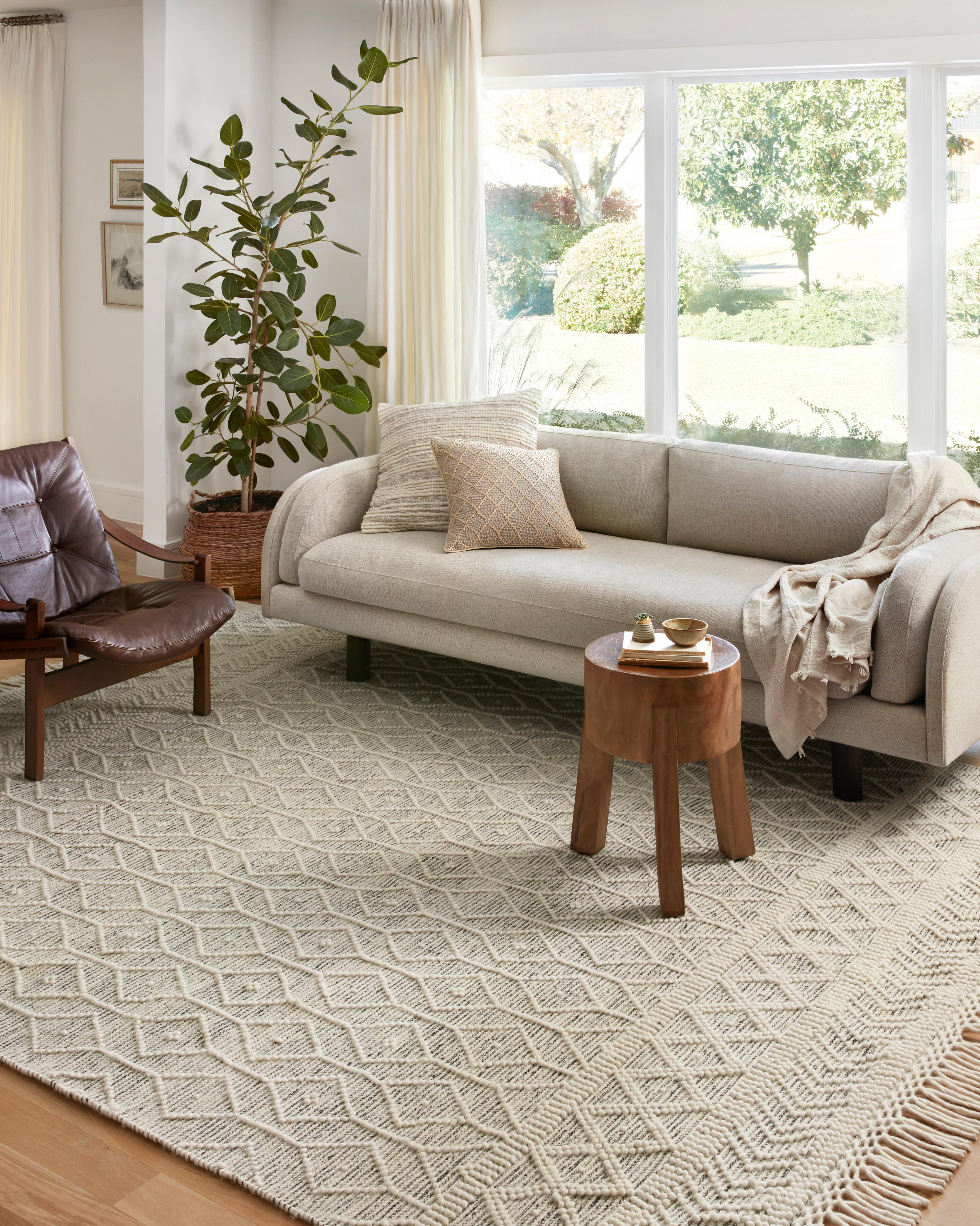 Loloi Noelle Ivory / Black Rug No.2 RUGS - wool Loloi