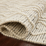 Loloi Noelle Ivory / Black Rug No.2 RUGS - wool Loloi