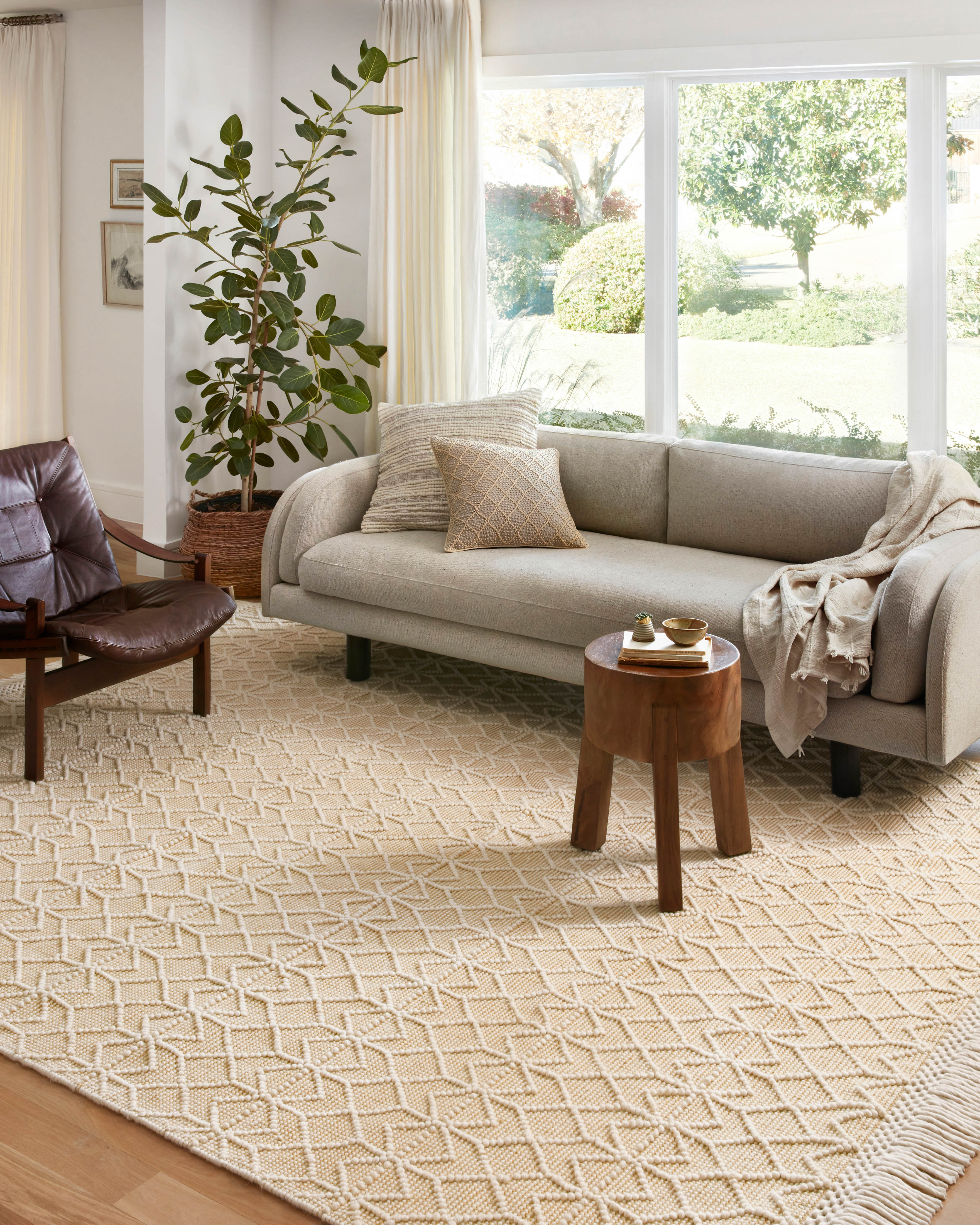Loloi Noelle Ivory / Gold Rug RUGS - wool Loloi