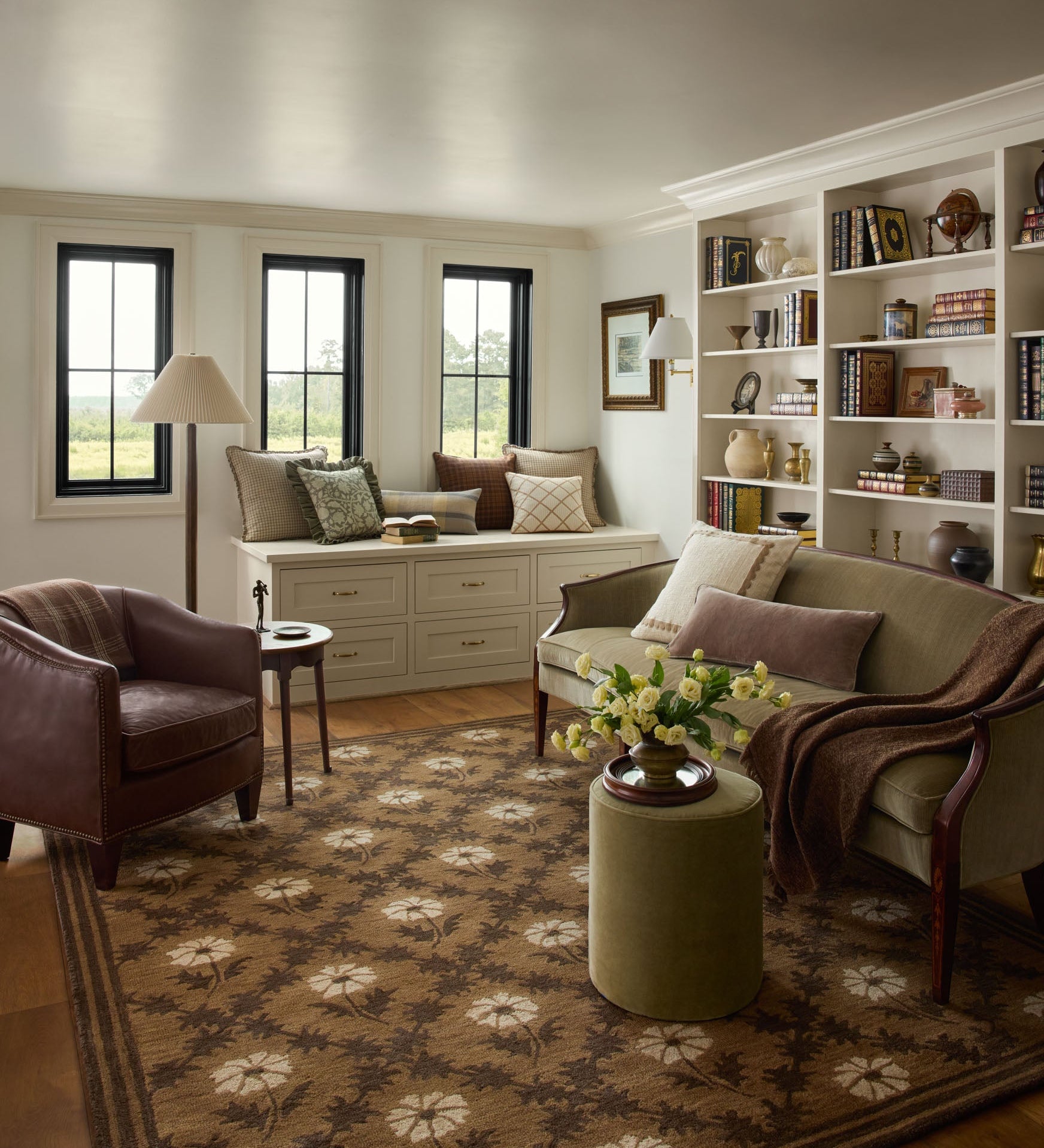 Chris Loves Julia x Loloi Norah Tan / Espresso Rug - Rug & Weave