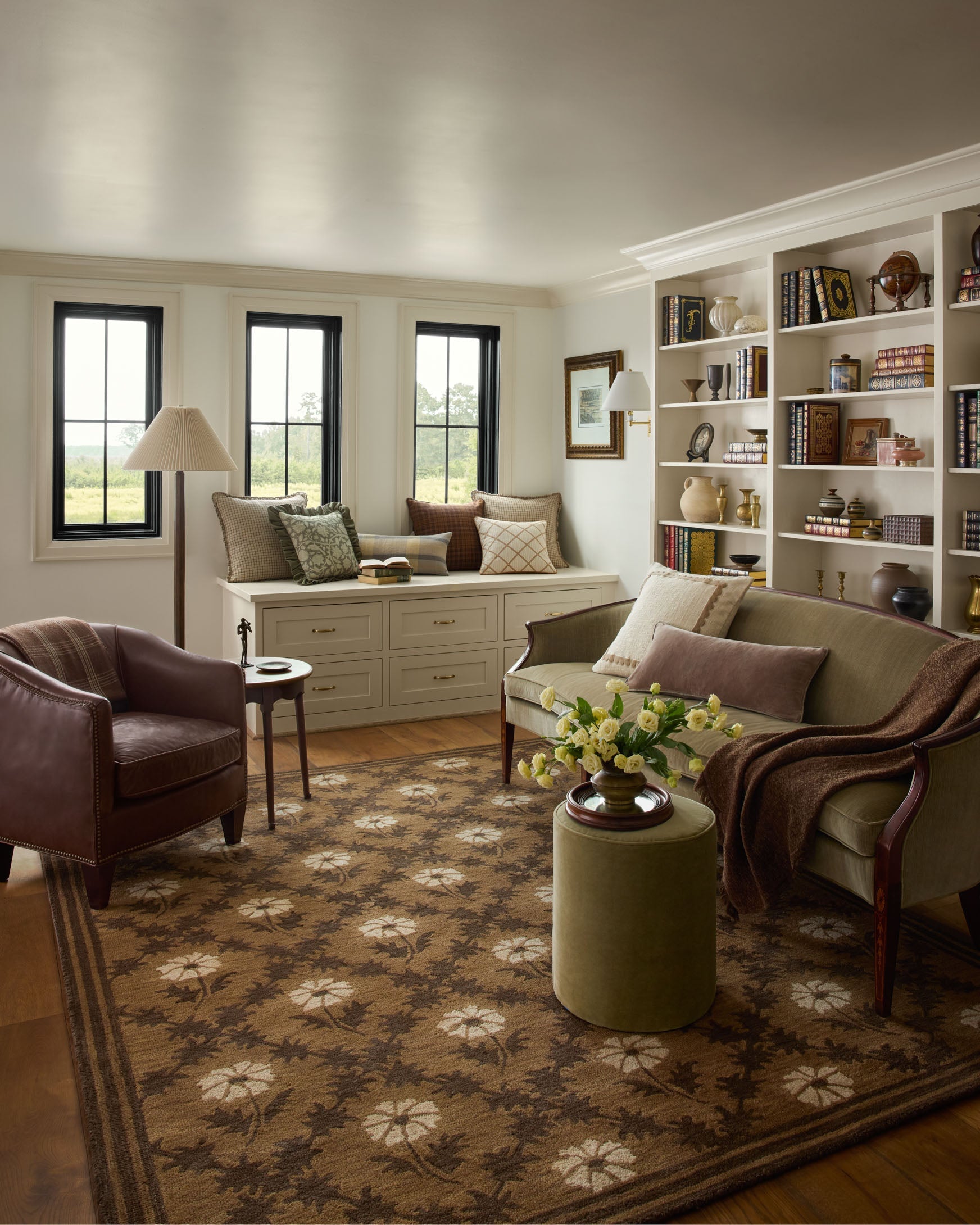 Chris Loves Julia x Loloi Norah Tan / Espresso Rug - Rug & Weave