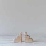 Scalloped Travertine Bookends - Rug & Weave