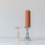 Pressed Glass Pillar Candle Holder - Rug & Weave