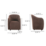 Drava Rolling Dining Chair FURNITURE - dining chair Moe's Furniture