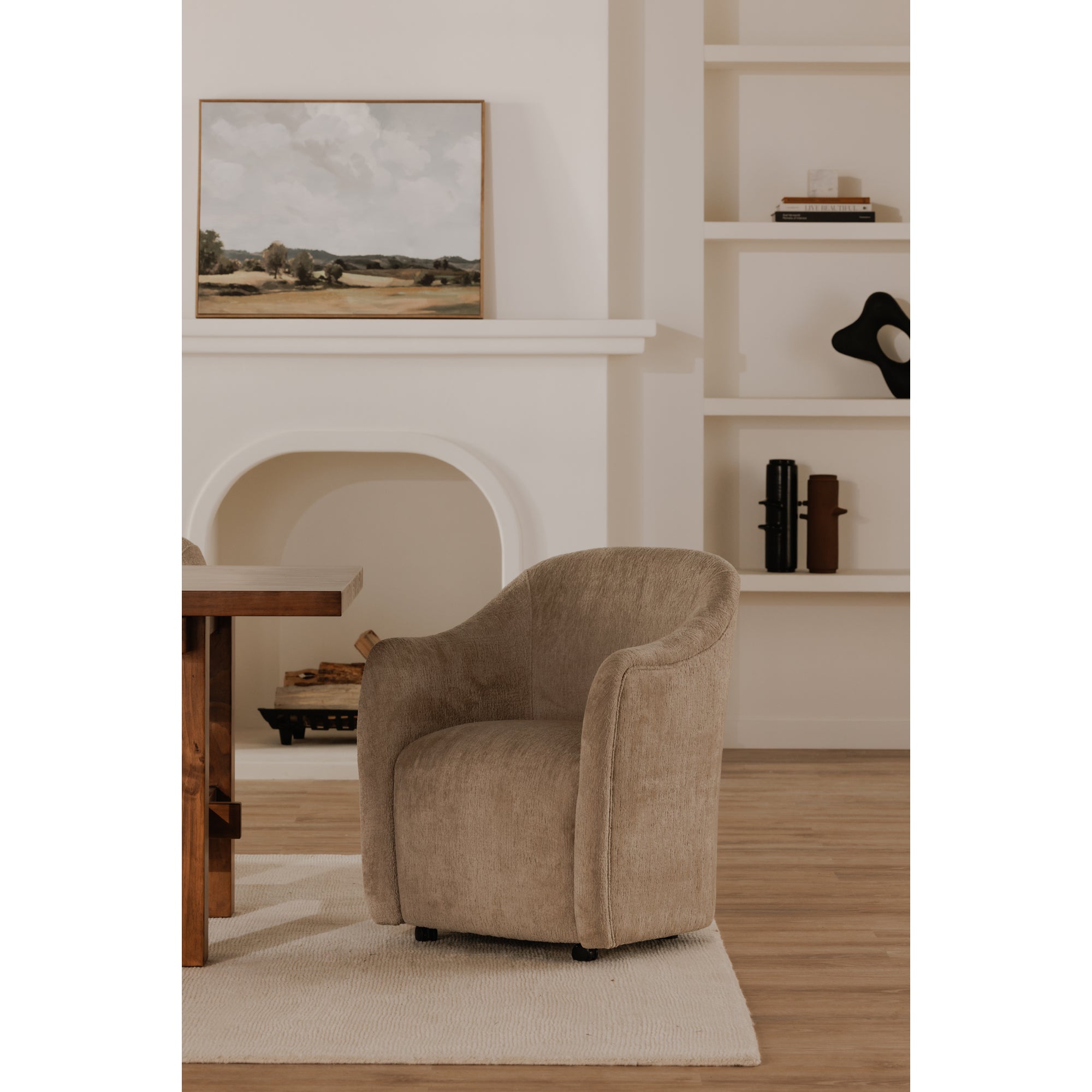 Drava Rolling Dining Chair FURNITURE - dining chair Moe's Furniture