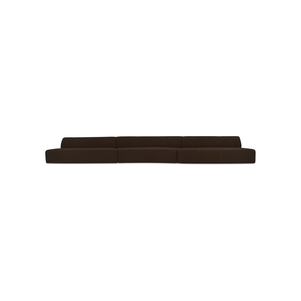 Niomi 3 Piece Wave Modular Sectional FURNITURE - sectionals Moe's Furniture Dark Brown