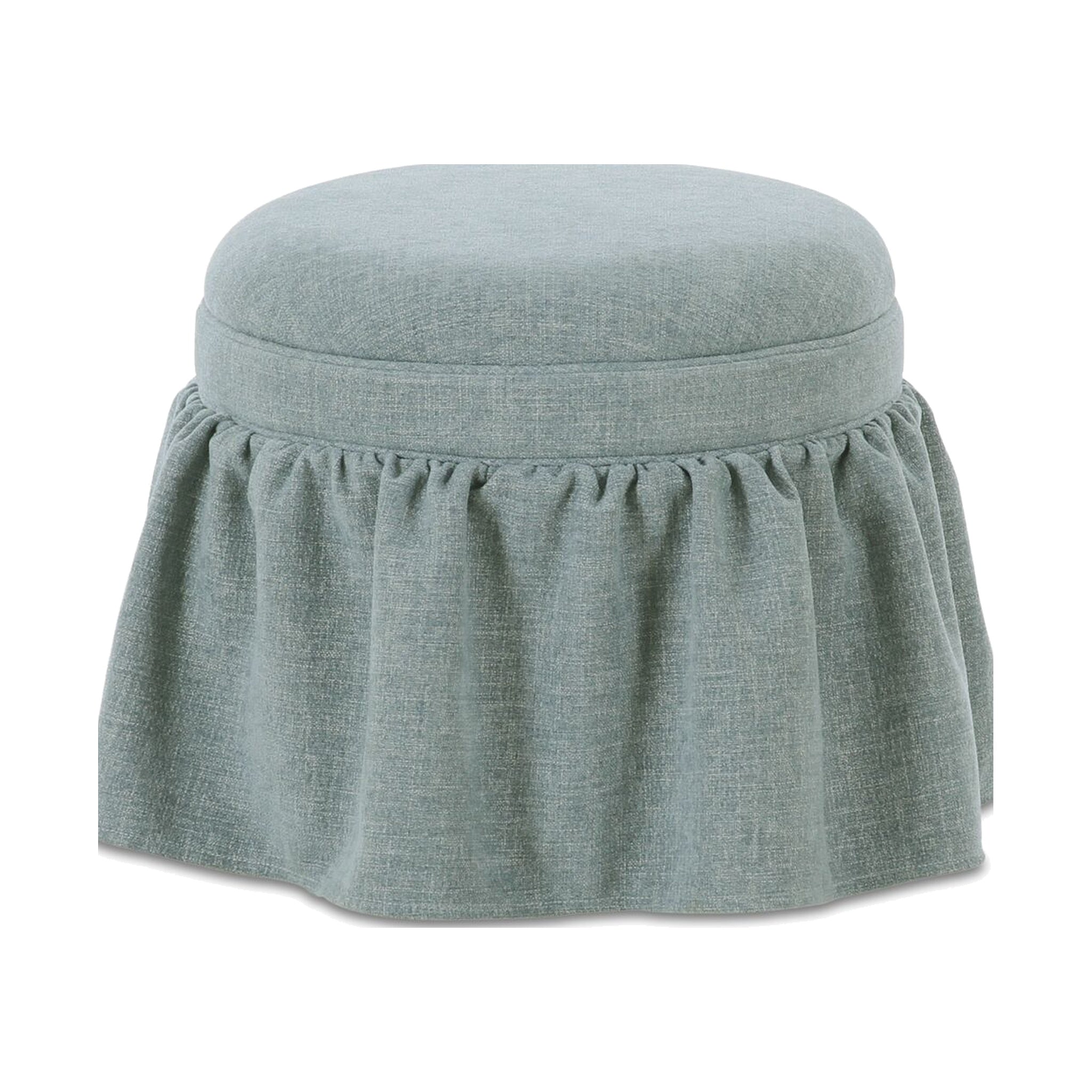 Heidi Storage Ottoman FURNITURE - ottoman Moe's Furniture Light Blue