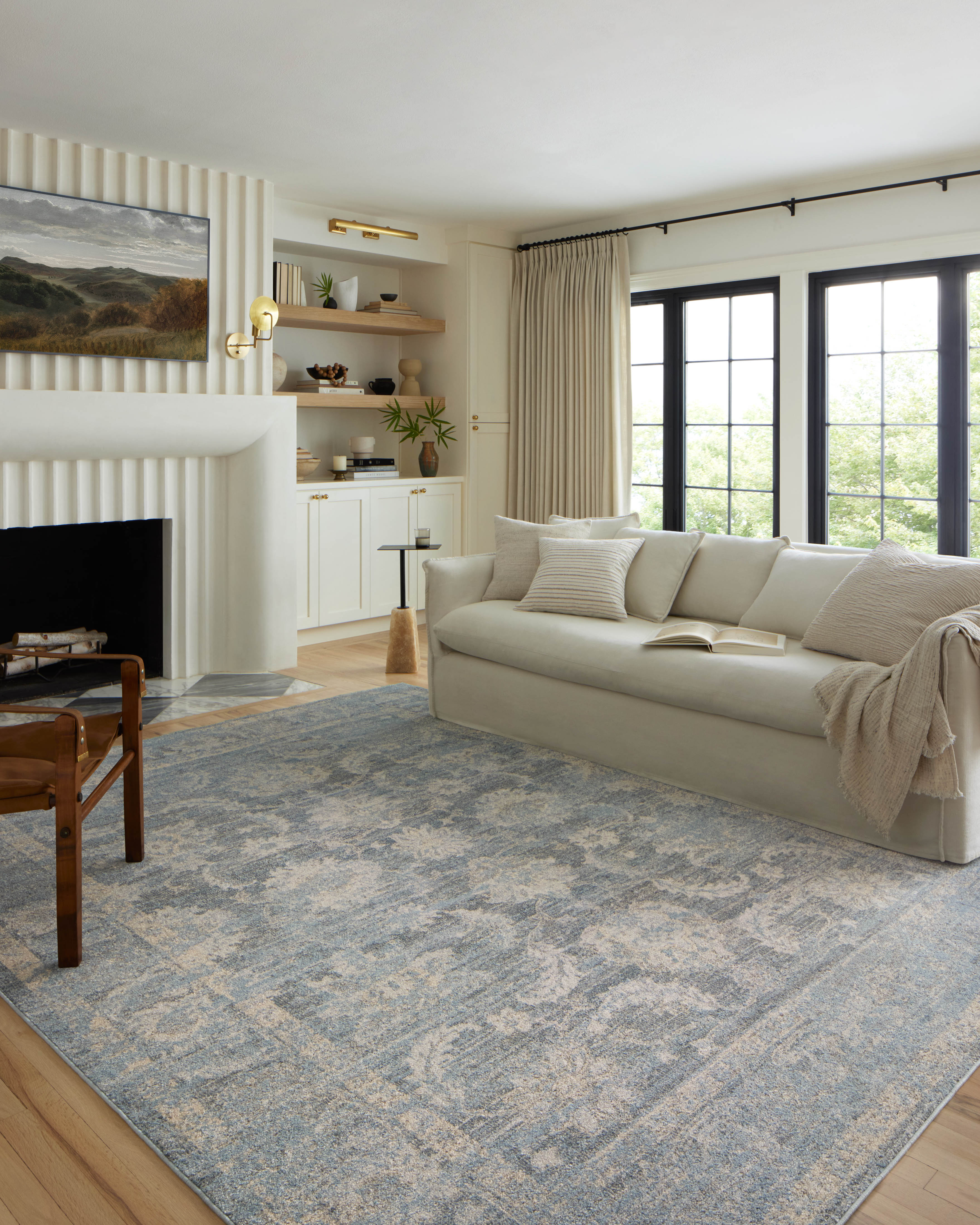 Loloi Odette Sky / Beige Rug 0-RUGS-patterned Loloi
