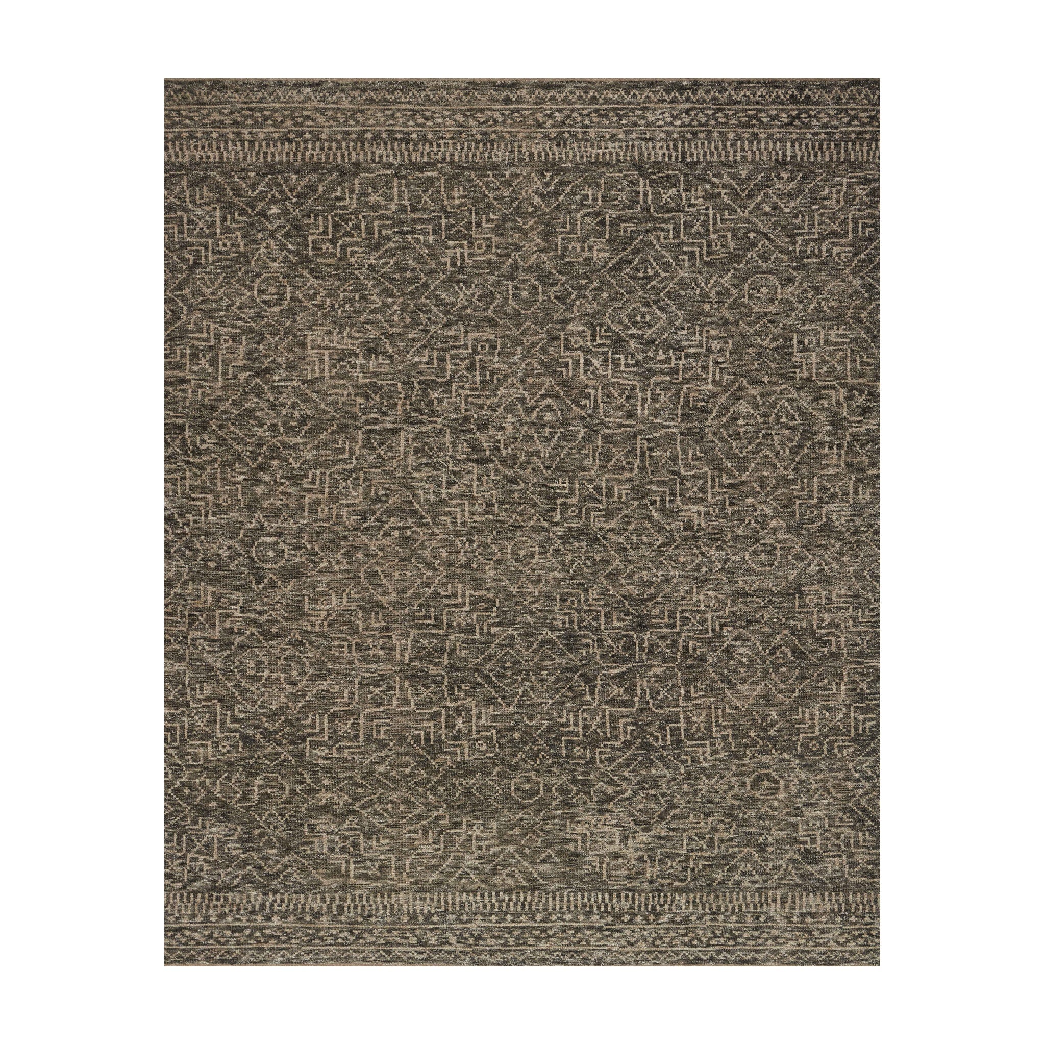 Loloi Odyssey Charcoal / Taupe Rug RUGS - wool Loloi 18" x 18"
