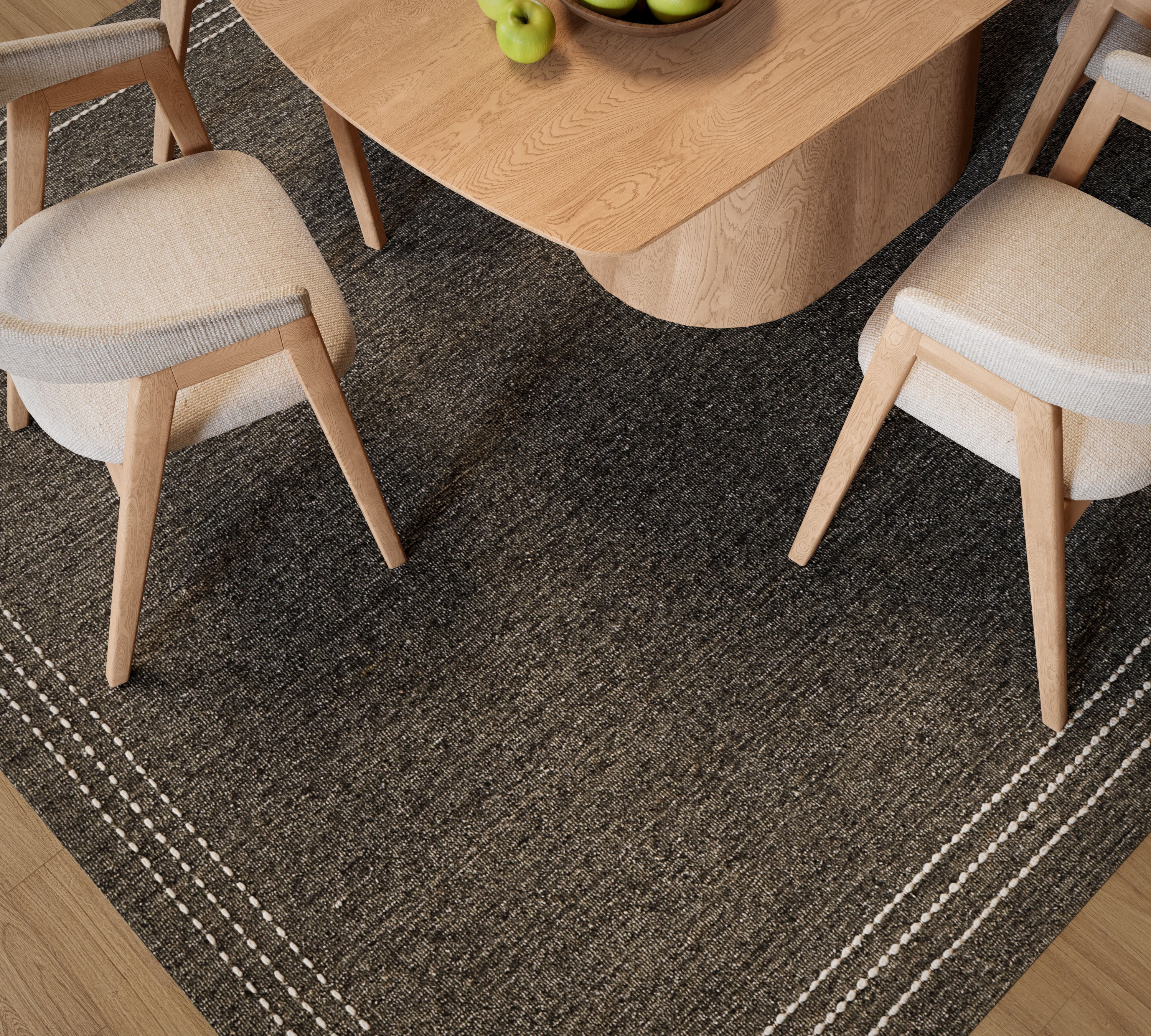 Olivier Border Hand Loomed Rug RUGS - wool Momeni