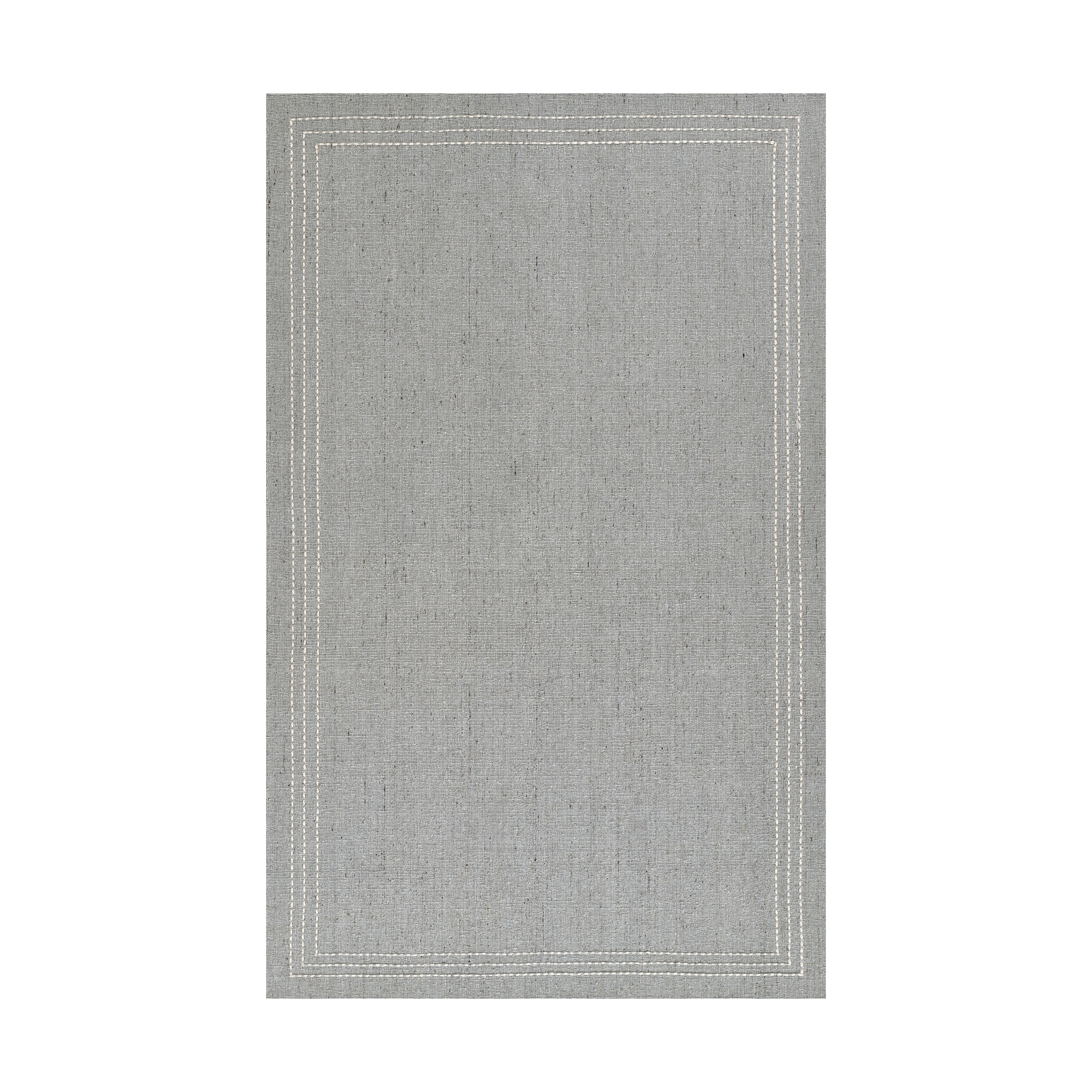 Olivier Border Hand Loomed Rug RUGS - wool Momeni Light Blue 2'3" x 8' Runner
