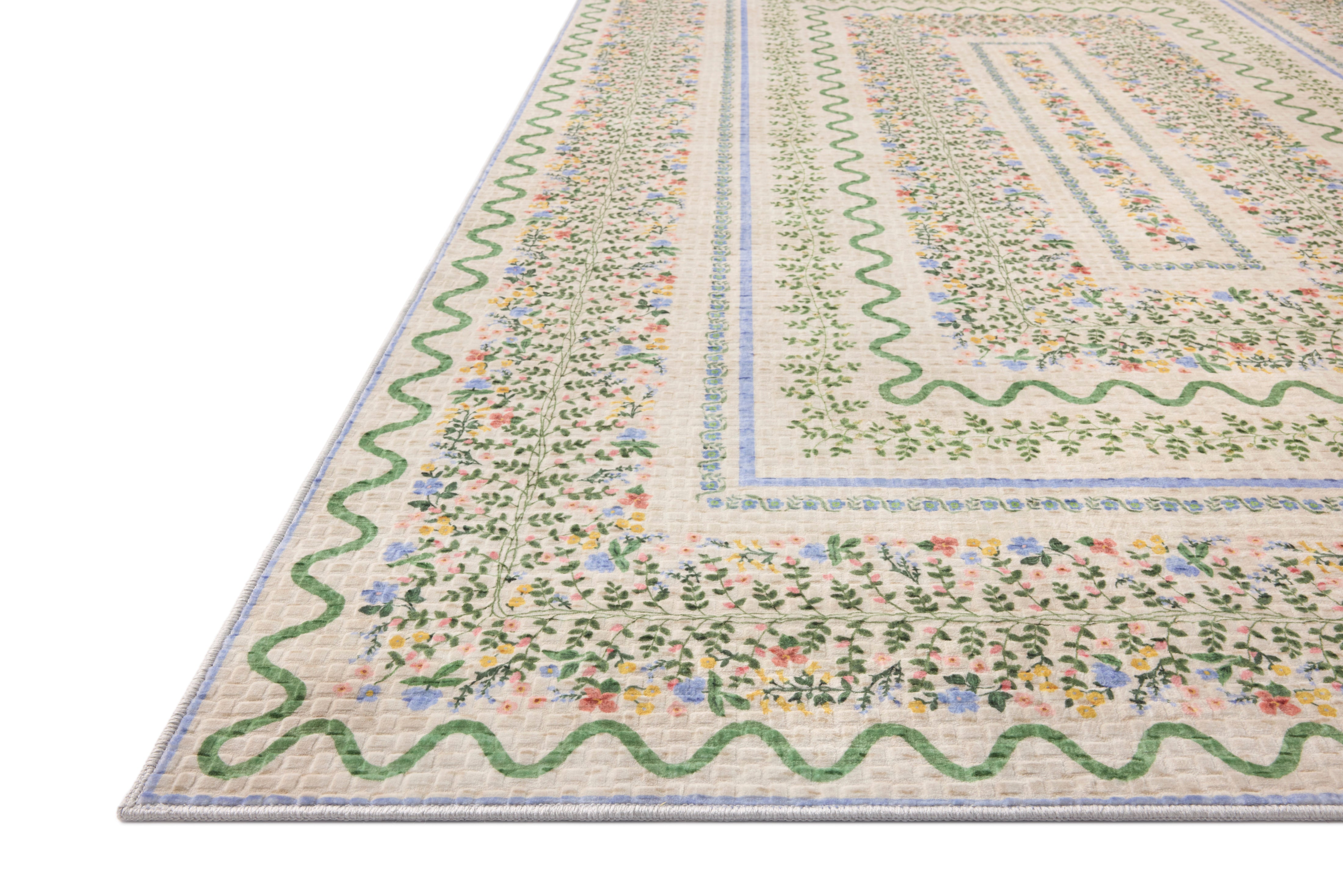 Rifle Paper Co. x Loloi Orchard Ivory / Multi Machine Washable Rug RUGS - synthetic Loloi 18" x 18"