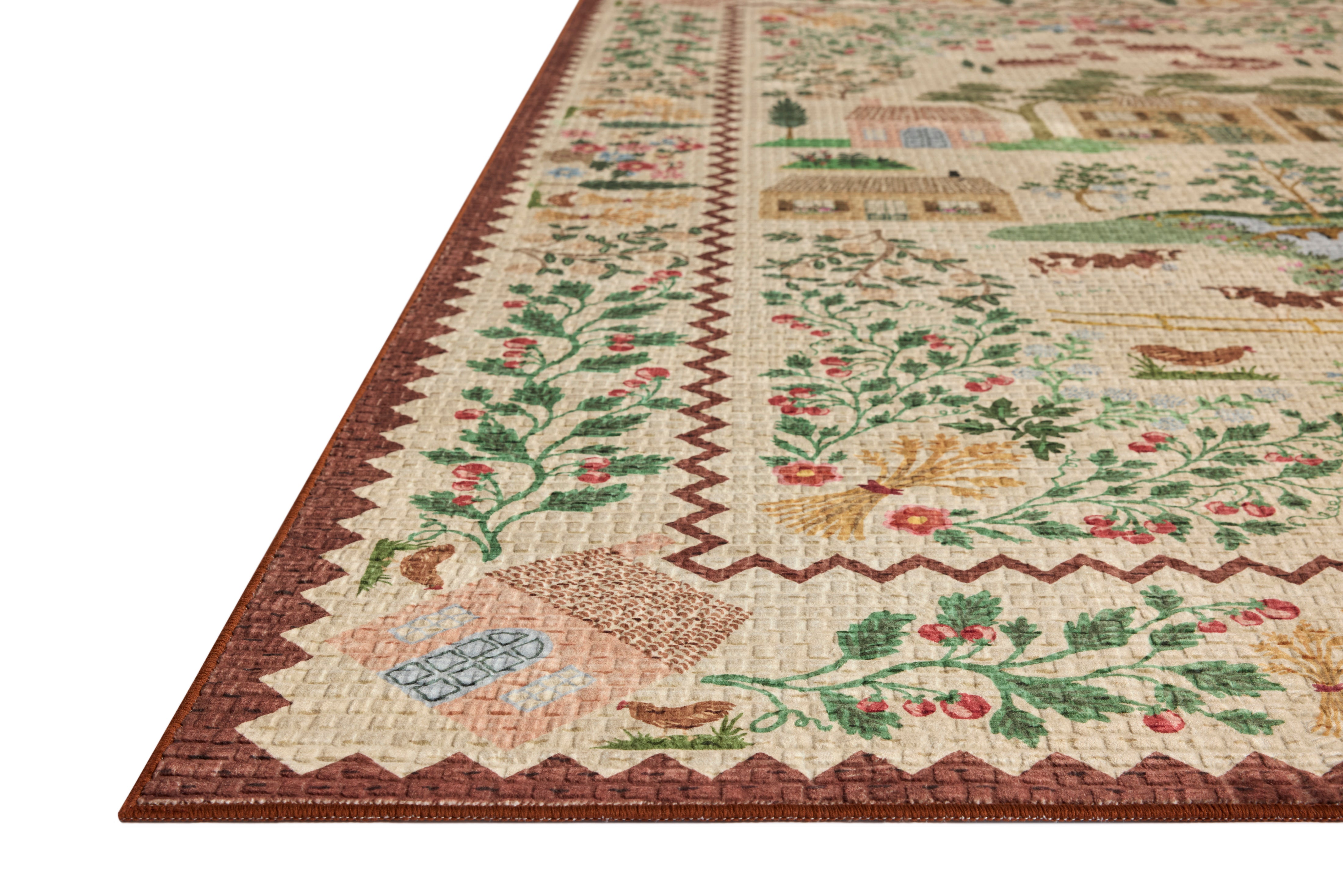 Rifle Paper Co. x Loloi Orchard Antique Ivory / Multi Machine Washable Rug RUGS - synthetic Loloi