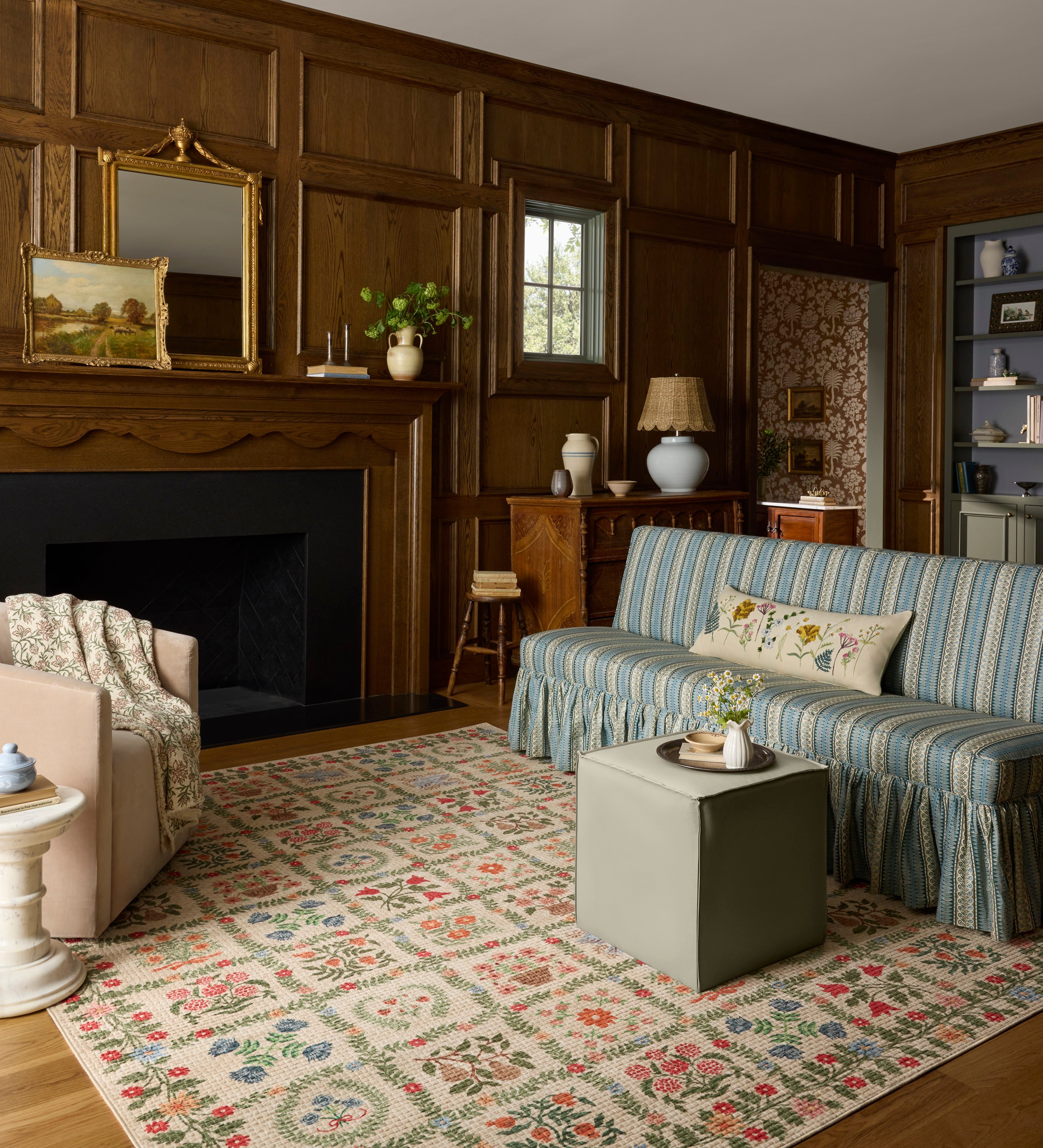 Rifle Paper Co. x Loloi Orchard Beige / Multi Machine Washable Rug RUGS - synthetic Loloi