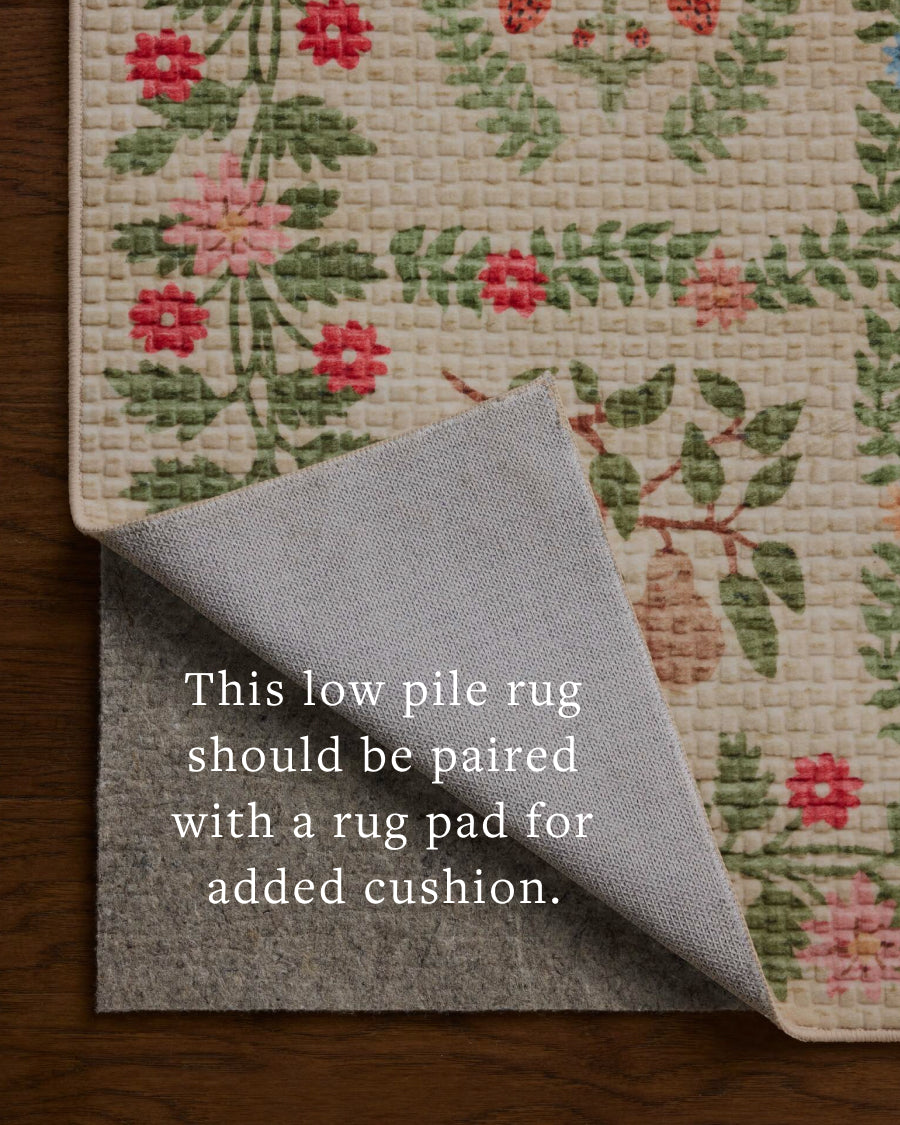 Rifle Paper Co. x Loloi Orchard Beige / Multi Machine Washable Rug RUGS - synthetic Loloi 18" x 18"
