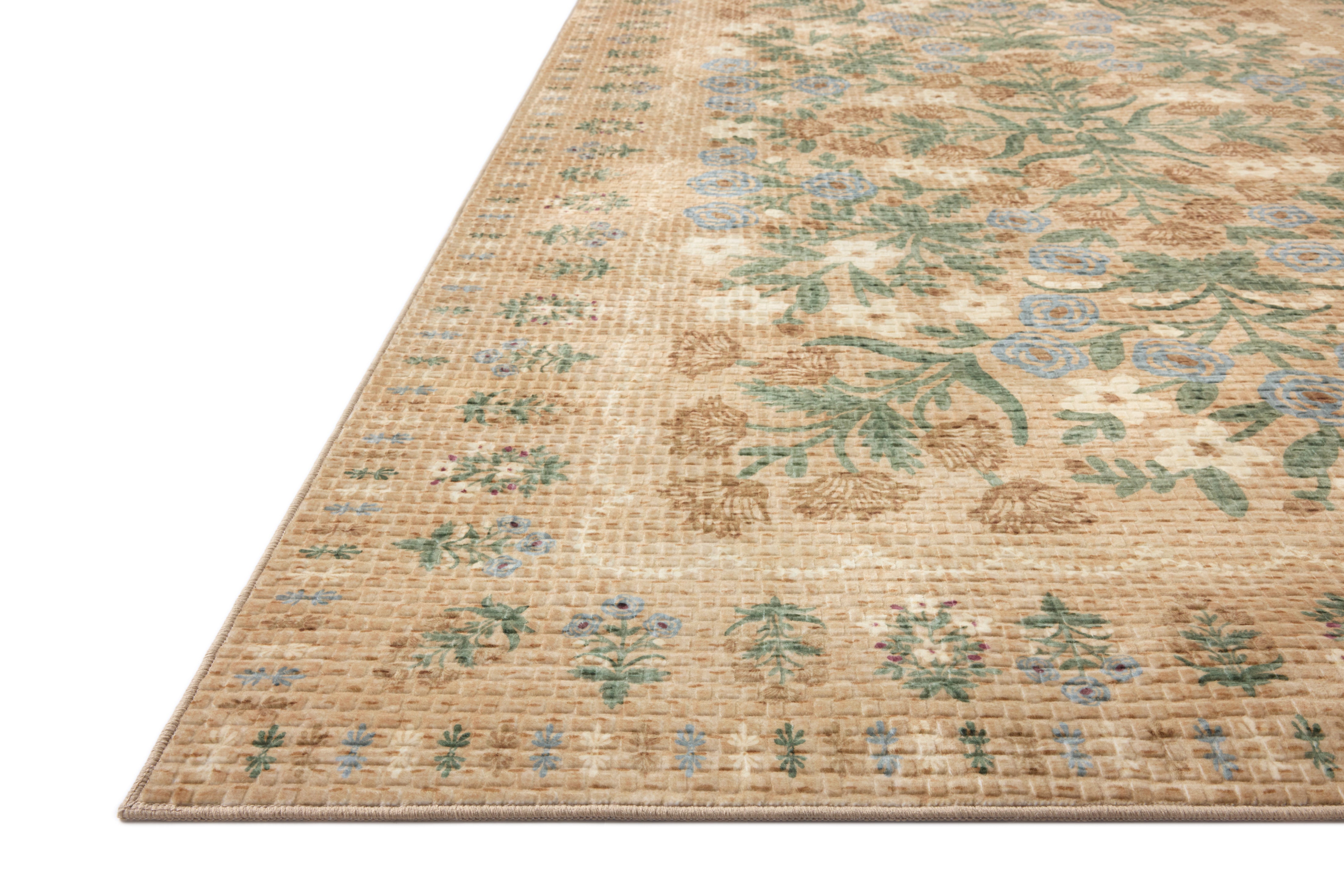 Rifle Paper Co. x Loloi Orchard Sand / Multi Machine Washable Rug RUGS - synthetic Loloi 18" x 18"