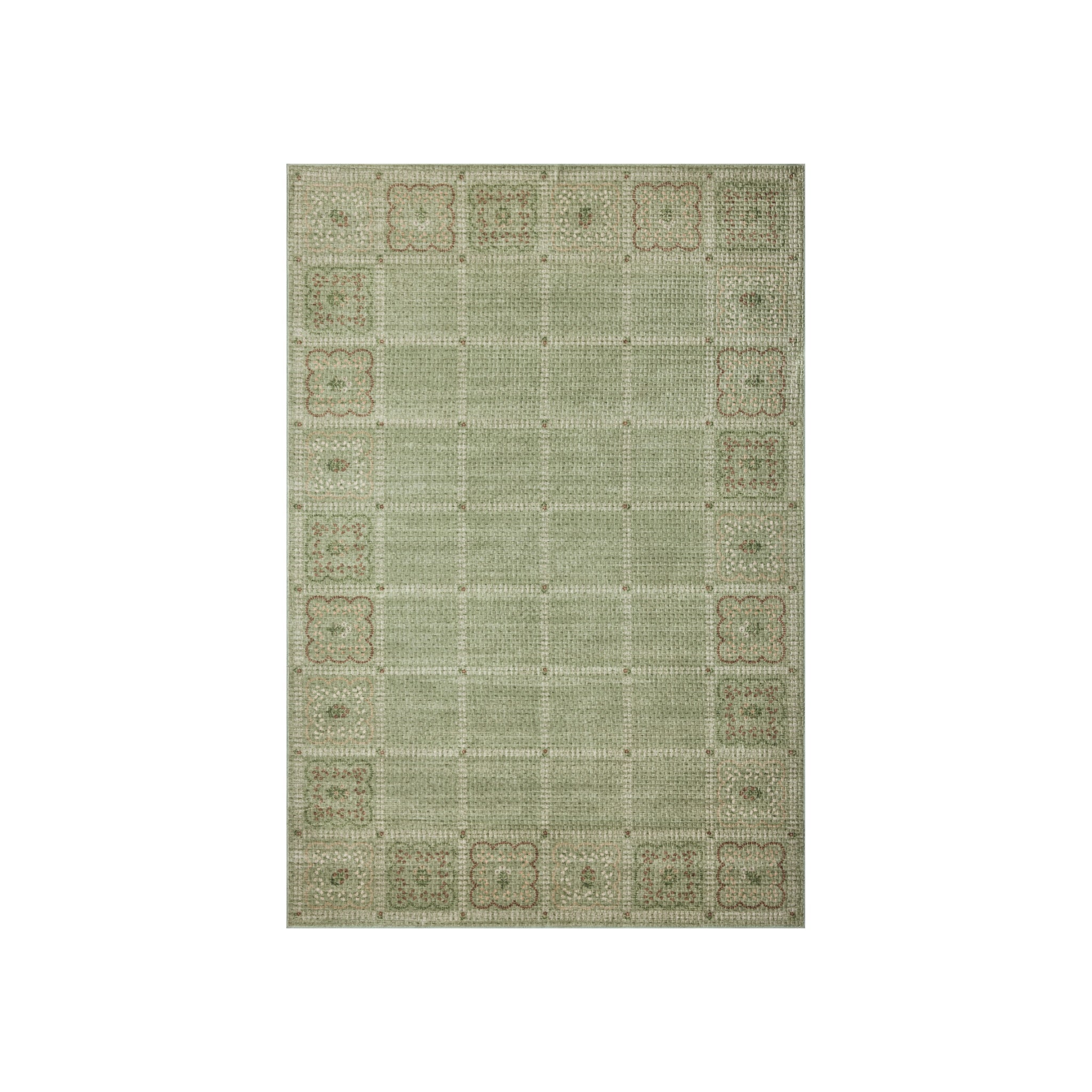 Rifle Paper Co. x Loloi Orchard Green / Multi Machine Washable Rug RUGS - synthetic Loloi 18" x 18"