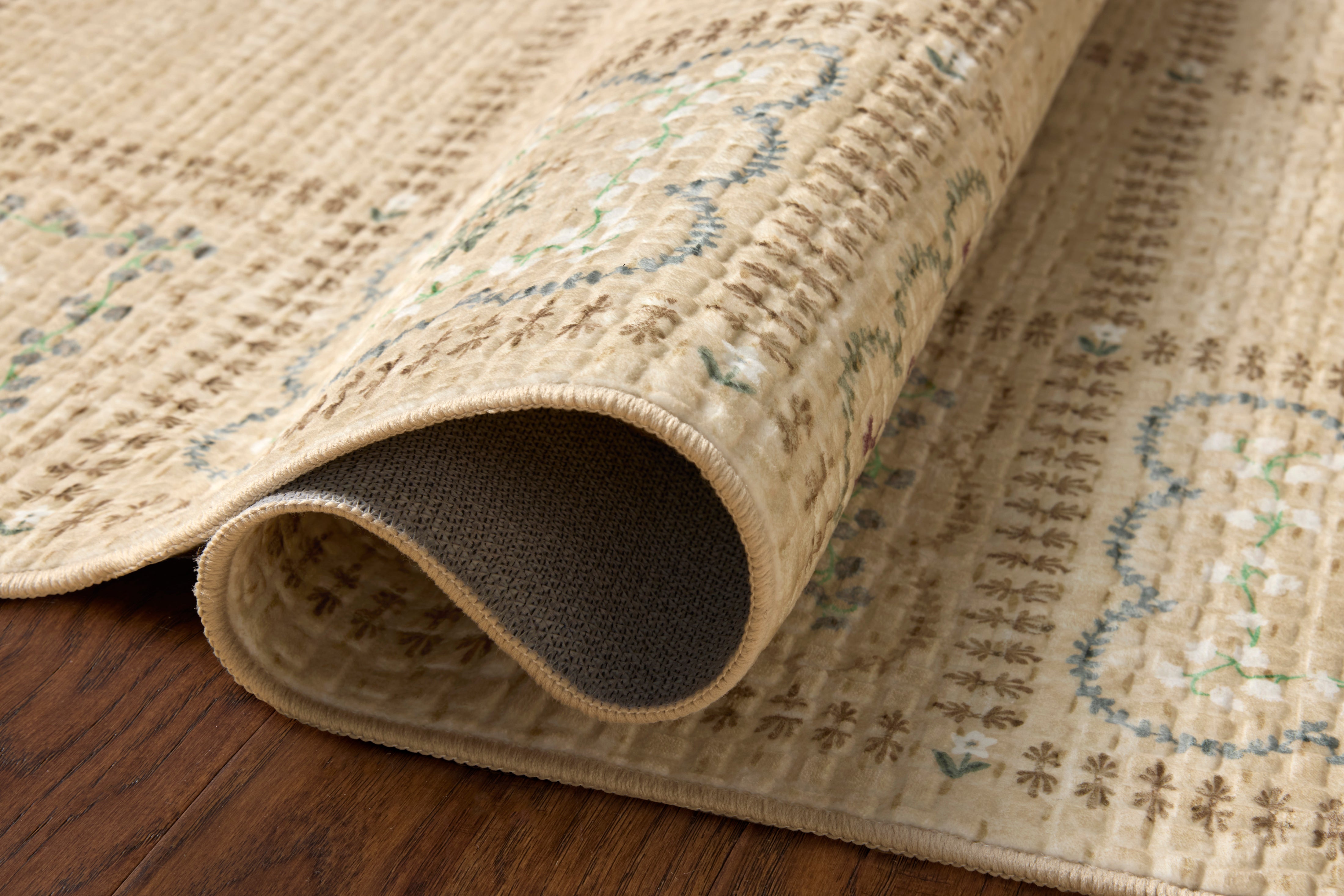 Rifle Paper Co. x Loloi Orchard Natural / Multi Machine Washable Rug RUGS - synthetic Loloi 18" x 18"