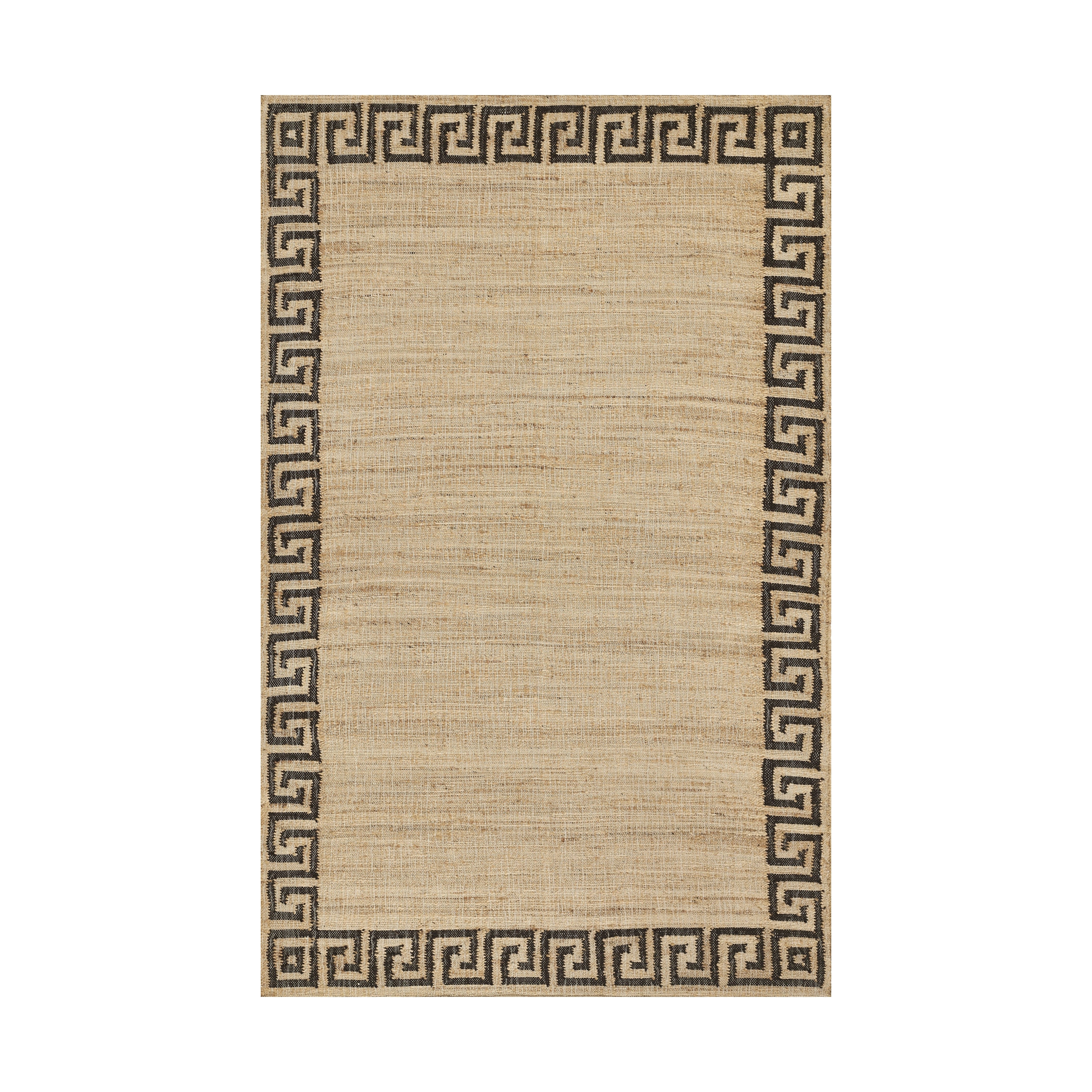 Orchard Greek Key Hand Woven Jute Rug RUGS - jute Momeni Brown 2' X 3'