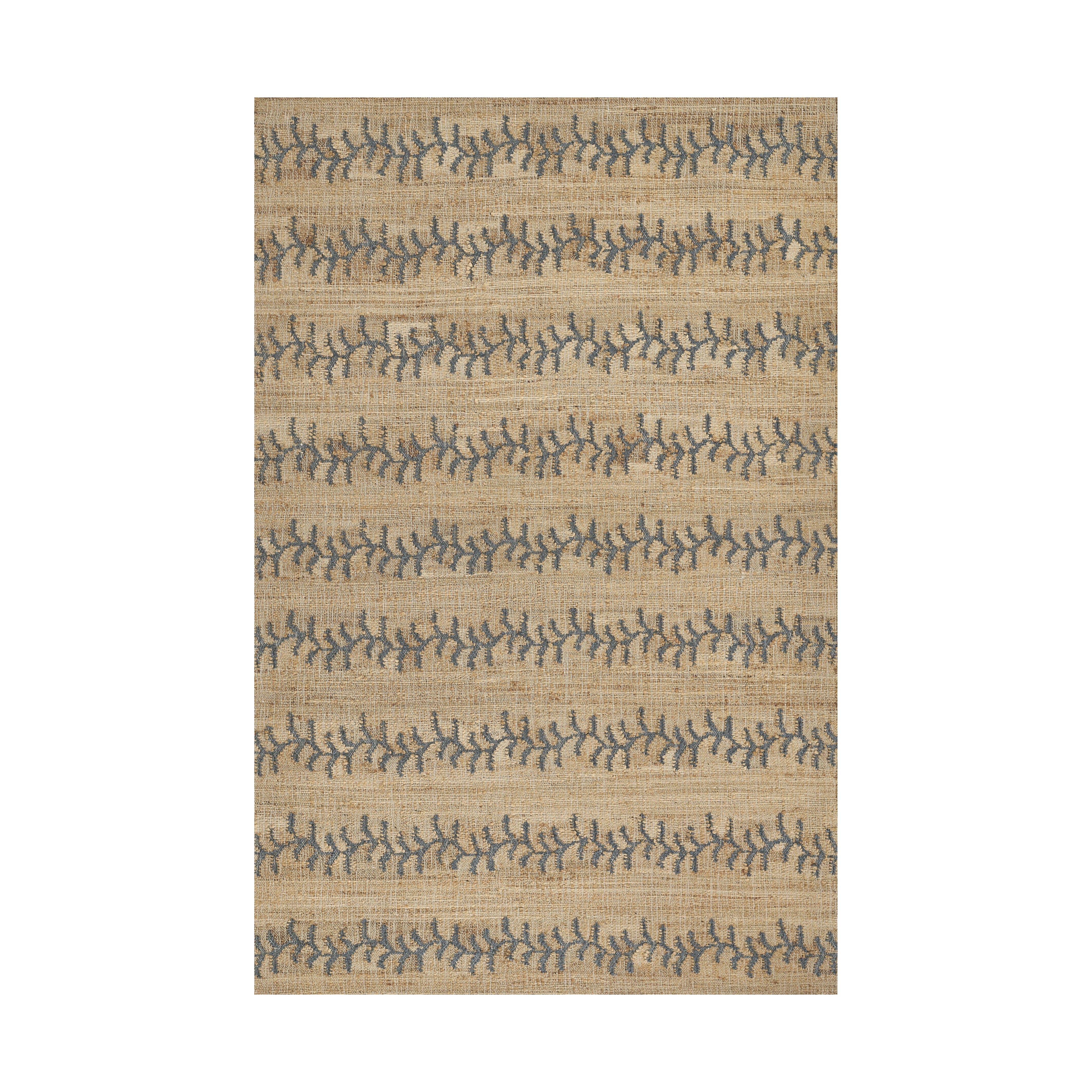 Orchard Vine Stripe Hand Woven Jute Rug RUGS - jute Momeni Blue 2' x 3'