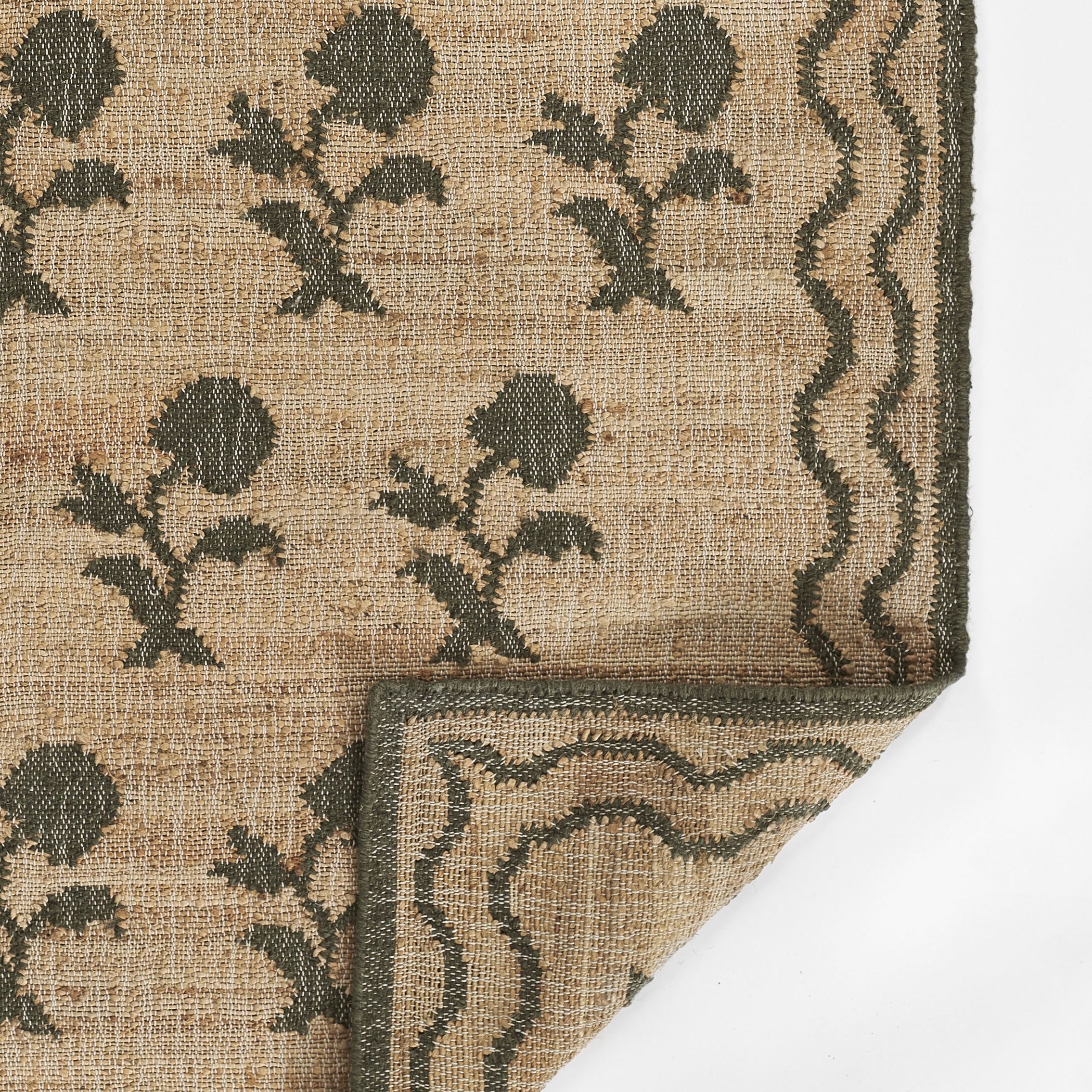 Orchard Block Print Hand Woven Jute Rug RUGS - jute Momeni