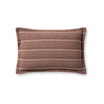 Chris Loves Julia x Loloi Howie Pillow Throw Pillows Loloi Wine / Natural 13x21 Cover Only