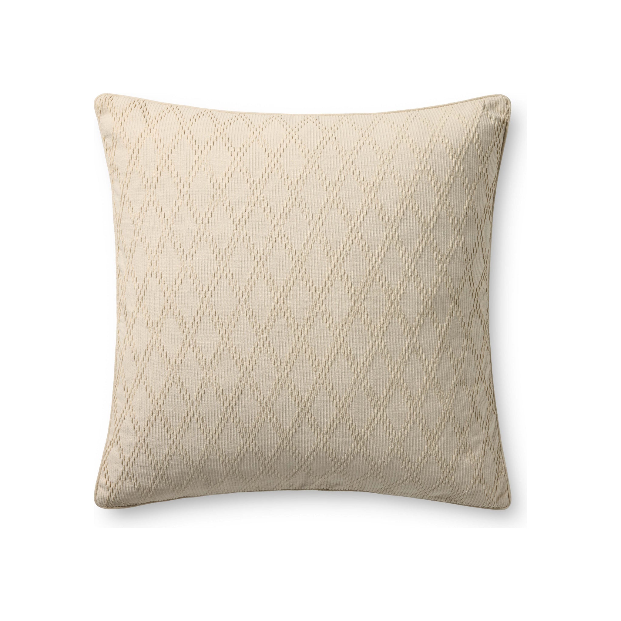 Chris Loves Julia x Loloi Cary Pillow Throw Pillows Loloi Ivory 26x26 Cover Only