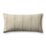 Magnolia Home by Joanna Gaines x Loloi Lincoln Natural / Green Pillow
