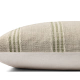 Magnolia Home by Joanna Gaines x Loloi Lincoln Natural / Green Pillow