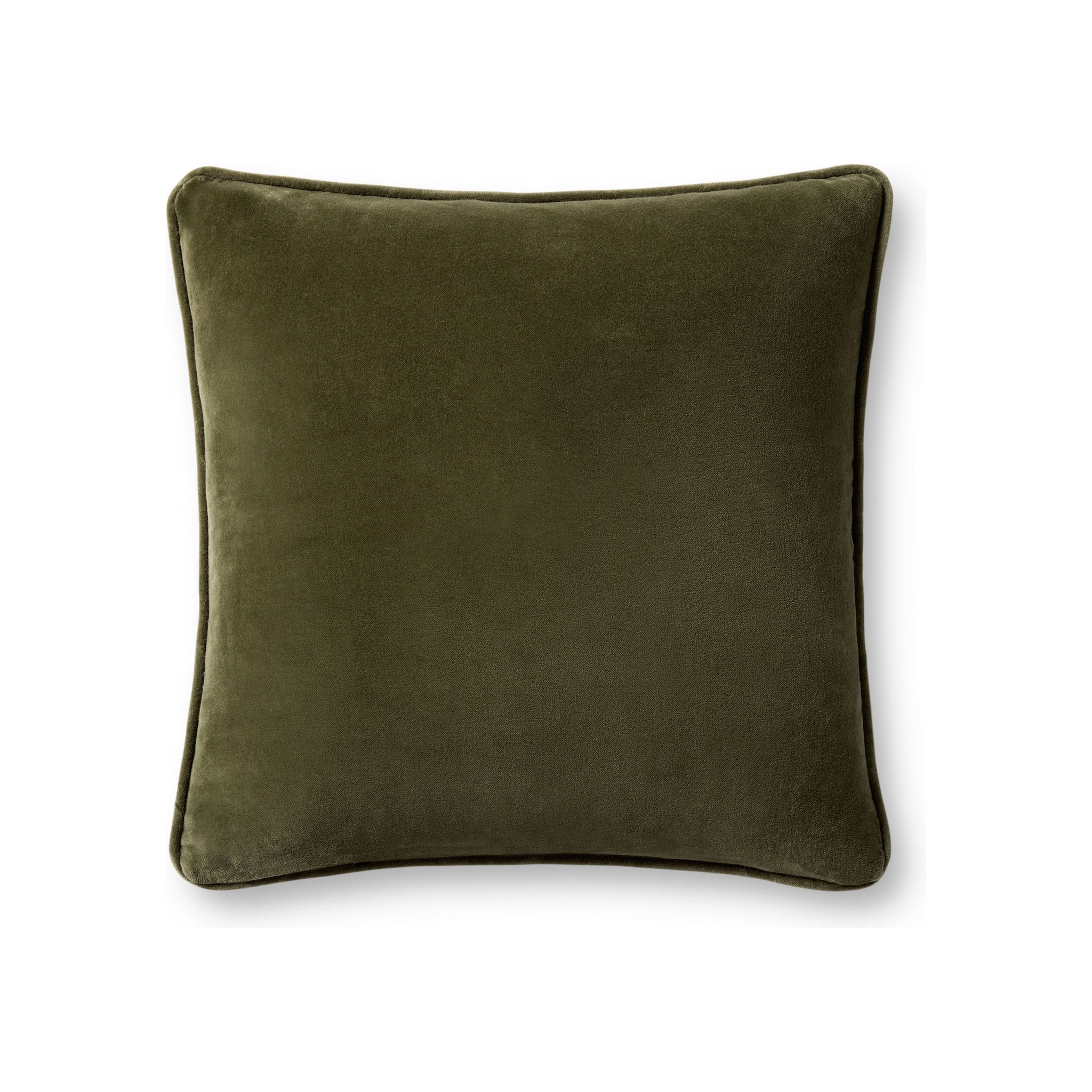 Magnolia Home by Joanna Gaines x Loloi Lydia Pillow Throw Pillows Loloi Green 18x18 with Down Insert