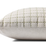Magnolia Home by Joanna Gaines x Loloi Hattie Natural / Green Pillow Throw Pillows Loloi